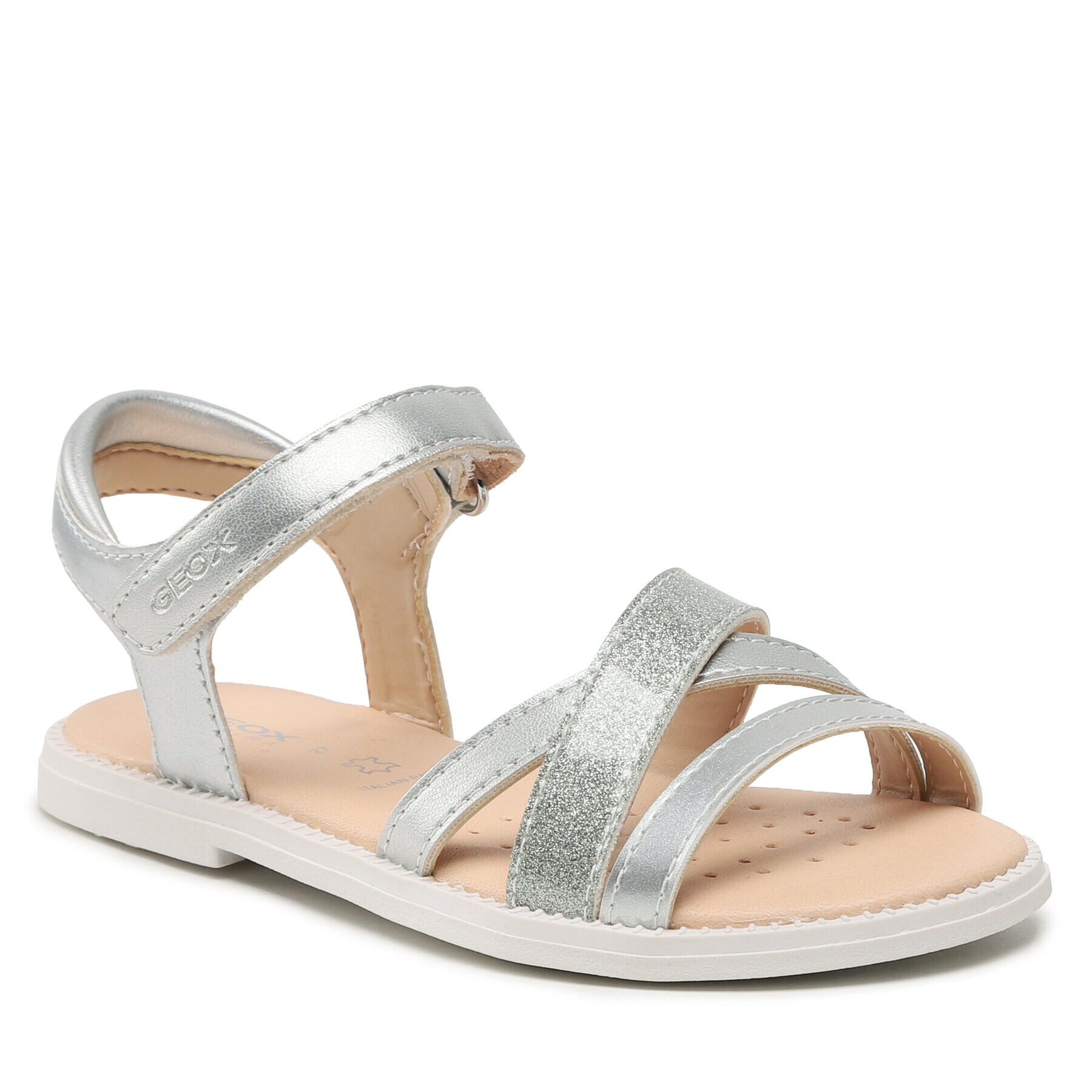 Geox Sandále J Sandal Karly Girl J5235D0HINFC1007 M Strieborná - Pepit.sk