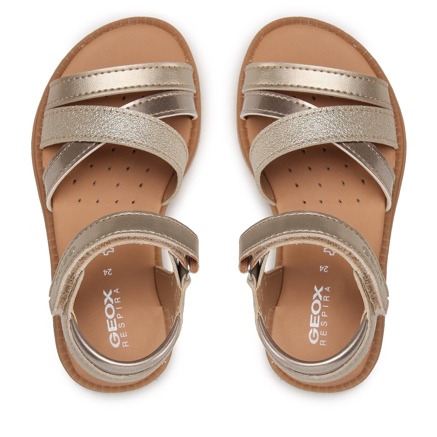 Geox Sandále J Sandal Karly Girl J5235D0NFHIC2010 M Zlatá - Pepit.sk