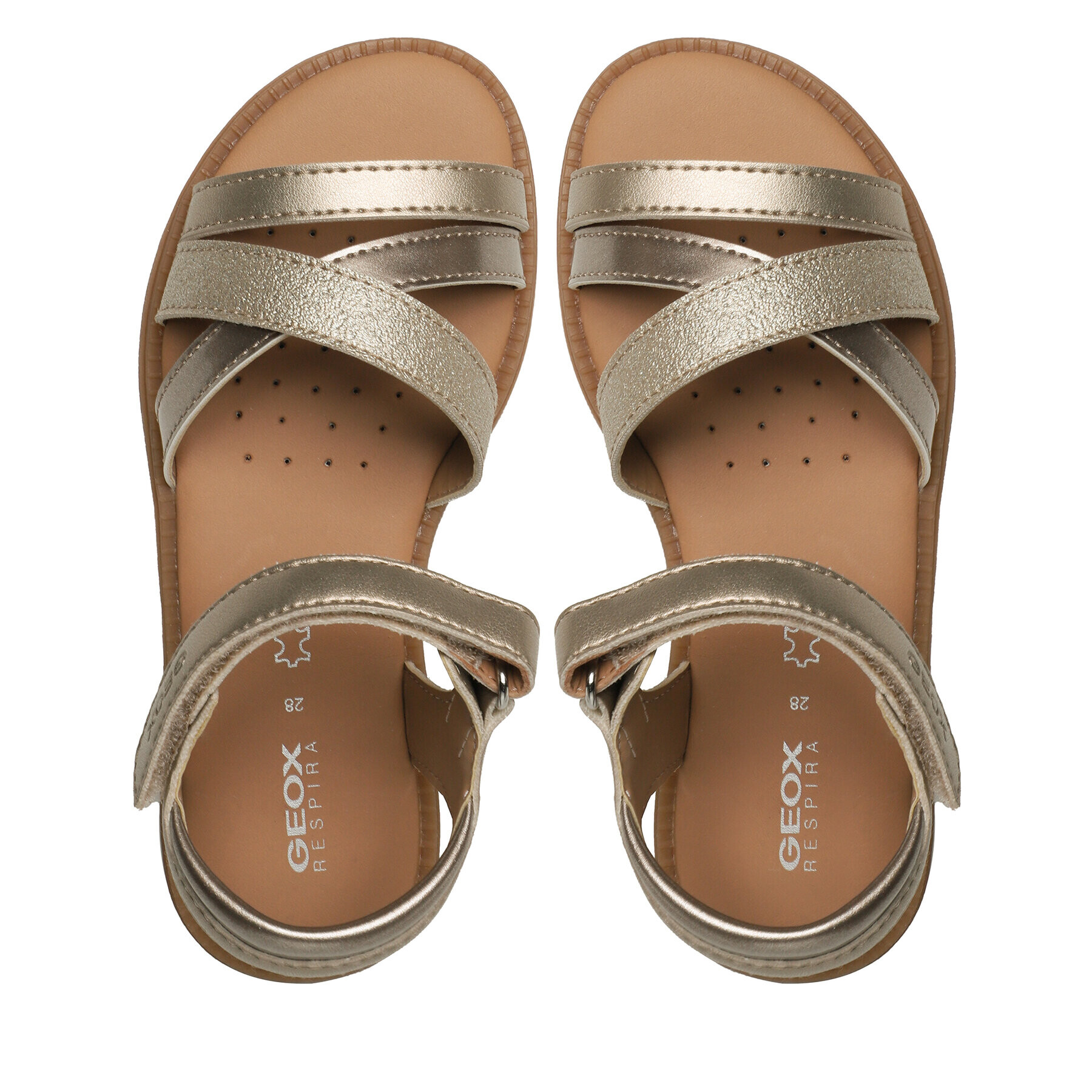 Geox Sandále J Sandal Karly Girl J5235D0NFHIC2010 S Zlatá - Pepit.sk