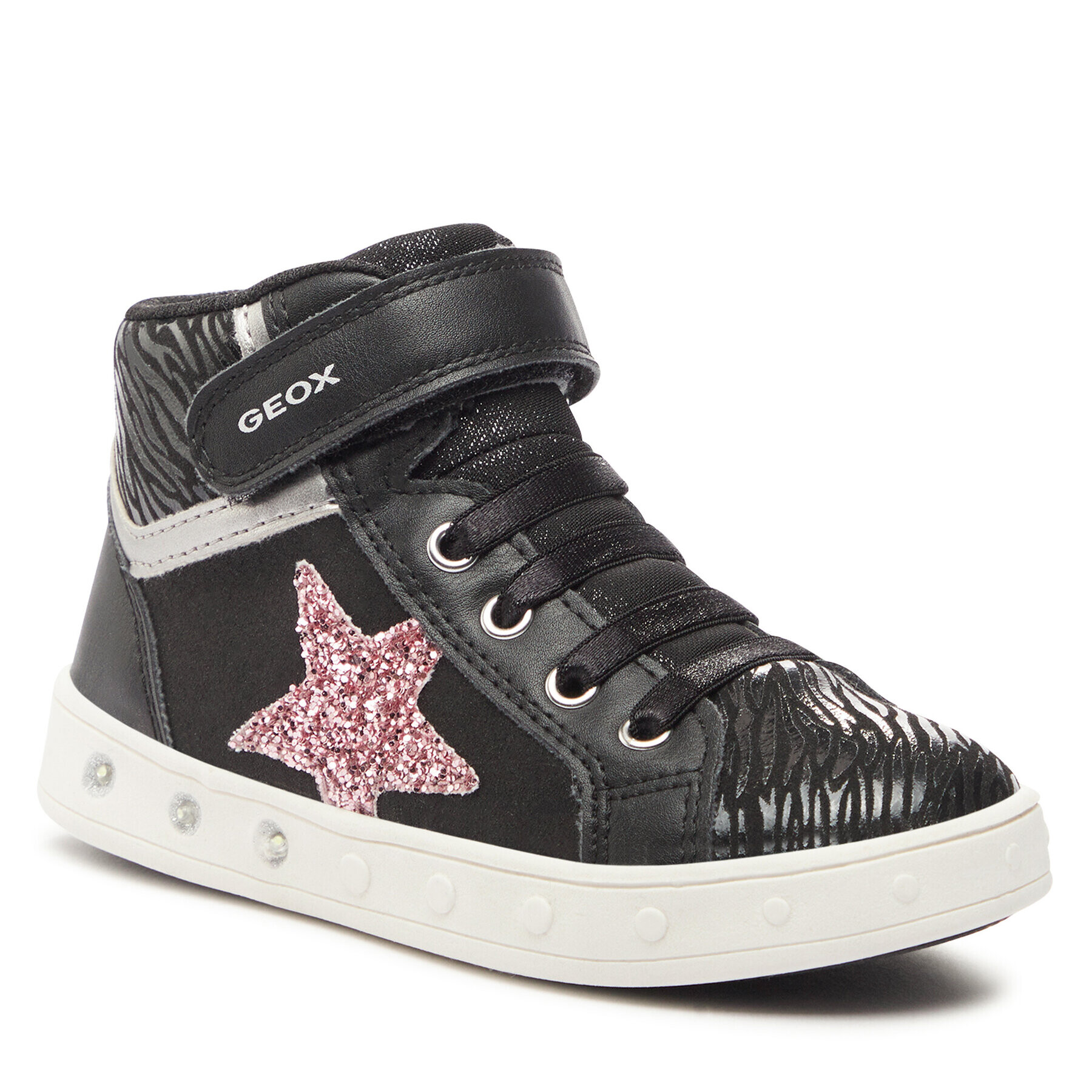 Geox Sneakersy J Skylin Girl J368WG 0BJDH C9231 S Čierna - Pepit.sk