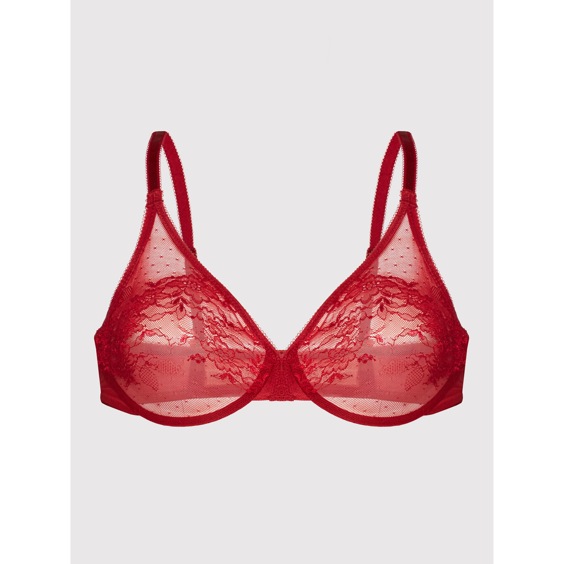 Gossard Podprsenka s kosticami Glossies Lace 13001 Bordová - Pepit.sk