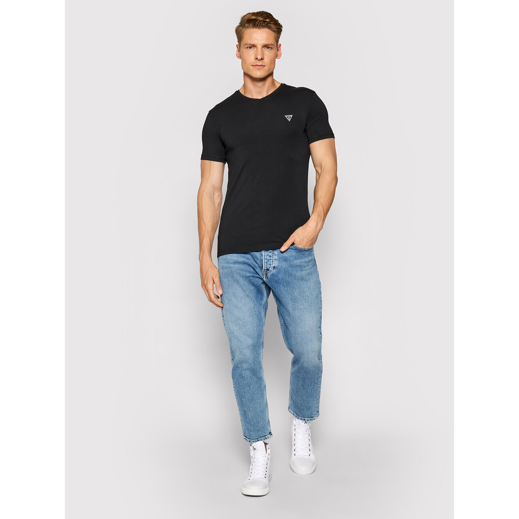 Guess 2-dielna súprava tričiek U97G03 JR003 Čierna Slim Fit - Pepit.sk