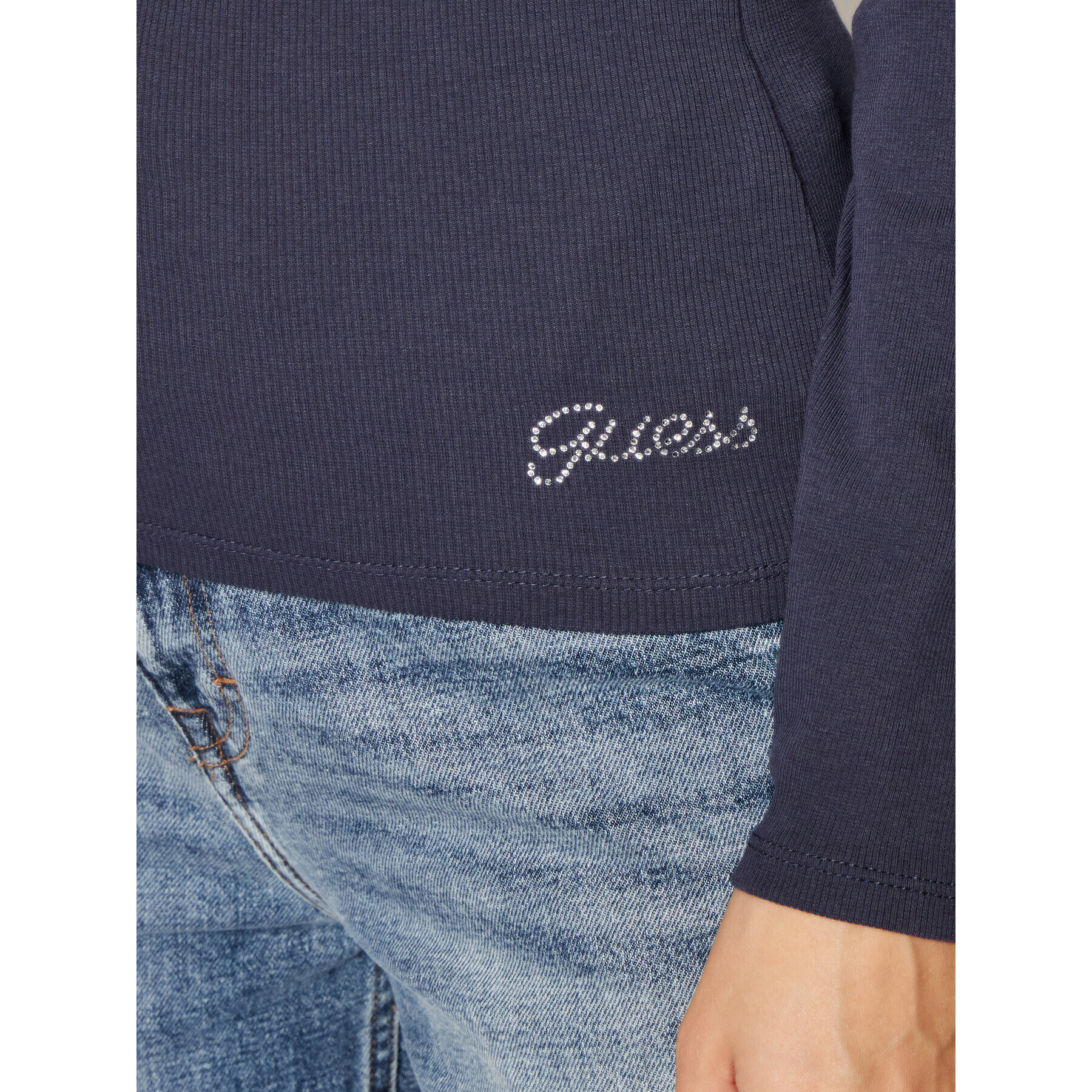 Guess Blúzka Henley W0BP1S R9I51 Tmavomodrá Slim Fit - Pepit.sk