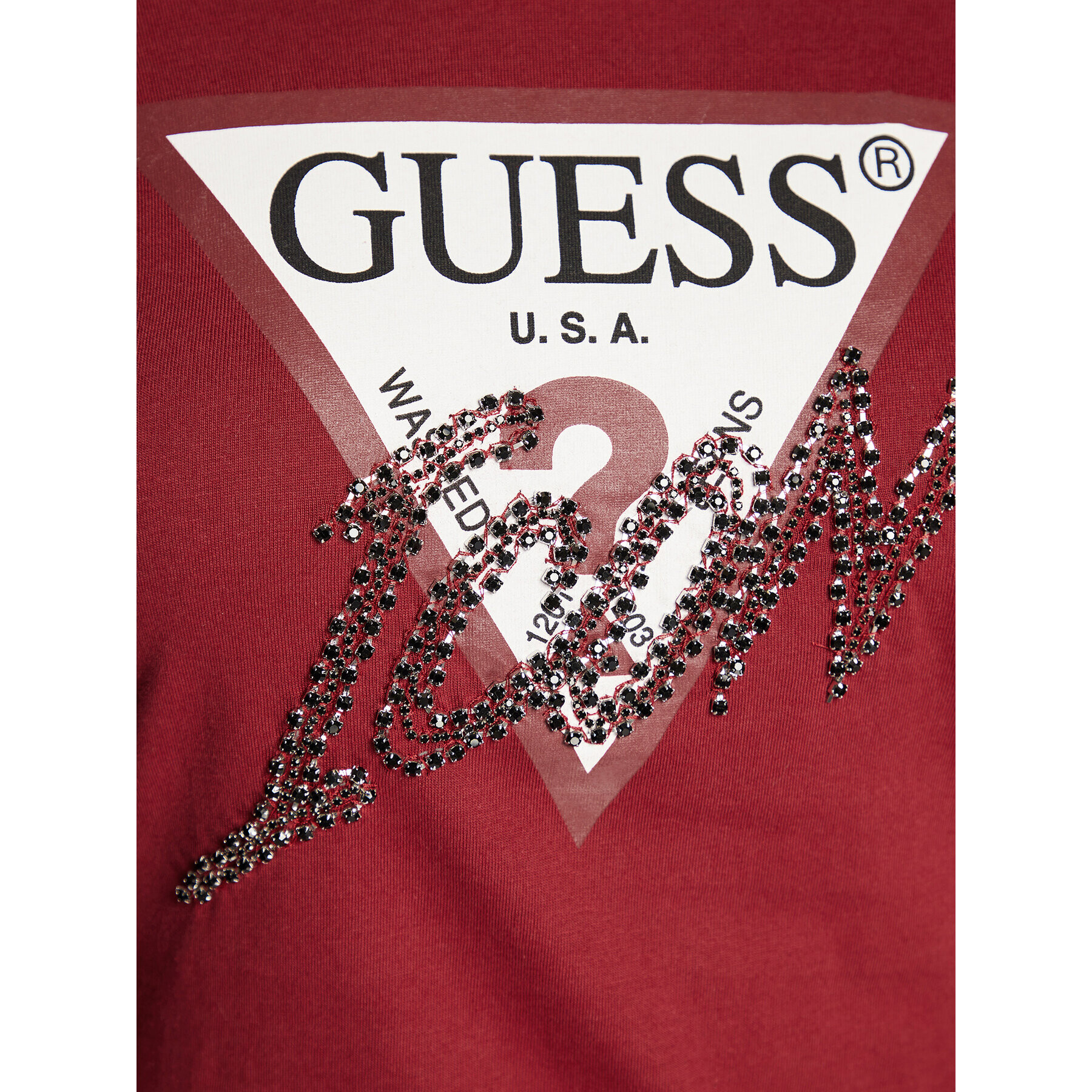 Guess Blúzka Icon W2BI39 I3Z13 Červená Regular Fit - Pepit.sk