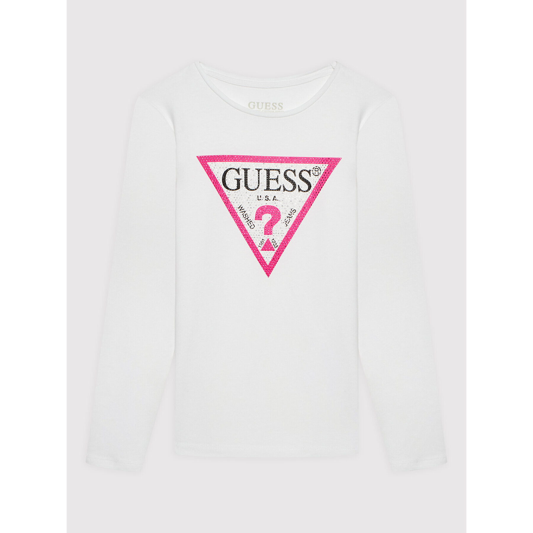 Guess Blúzka J1YI36 K6YW1 Biela Regular Fit - Pepit.sk