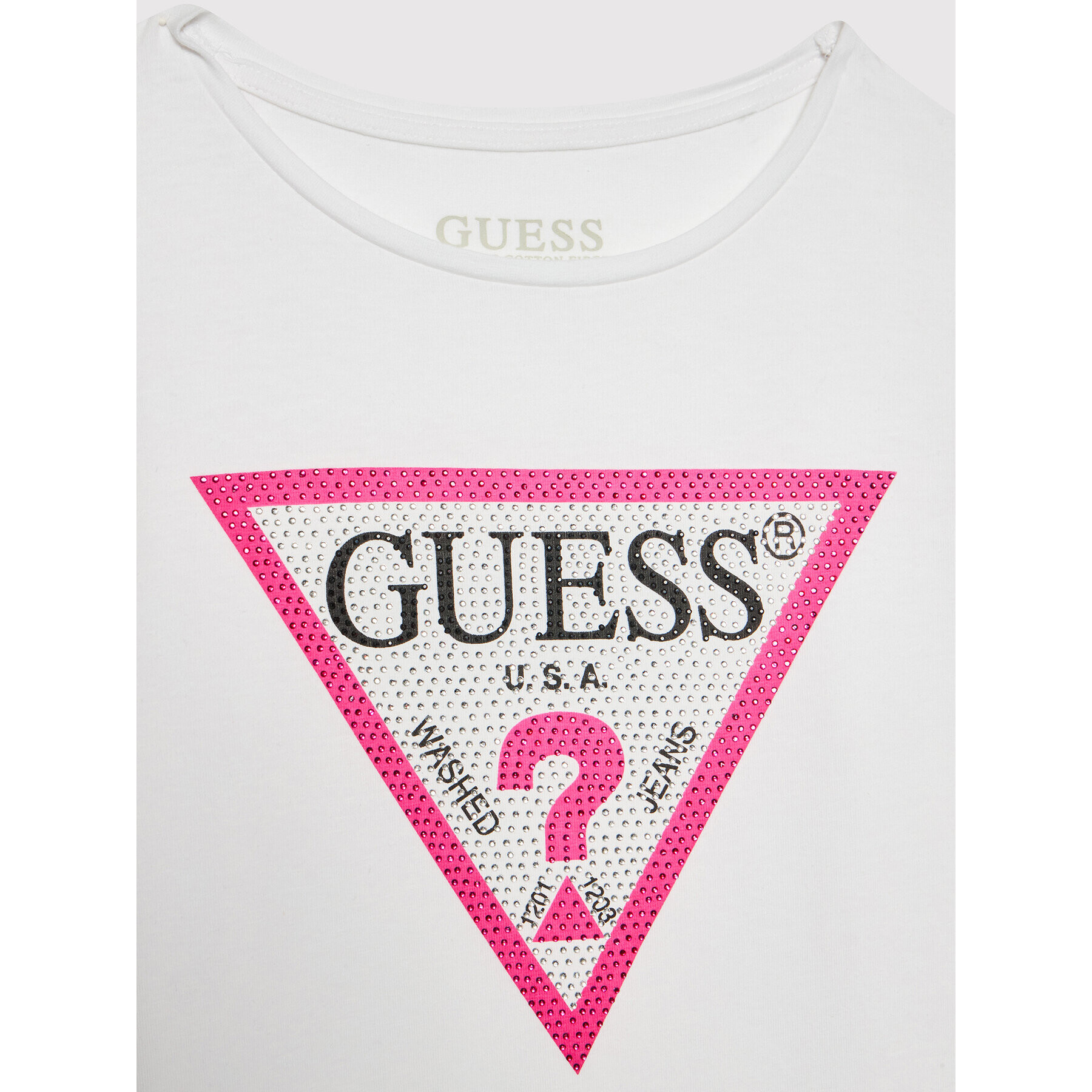 Guess Blúzka J1YI36 K6YW1 Biela Regular Fit - Pepit.sk