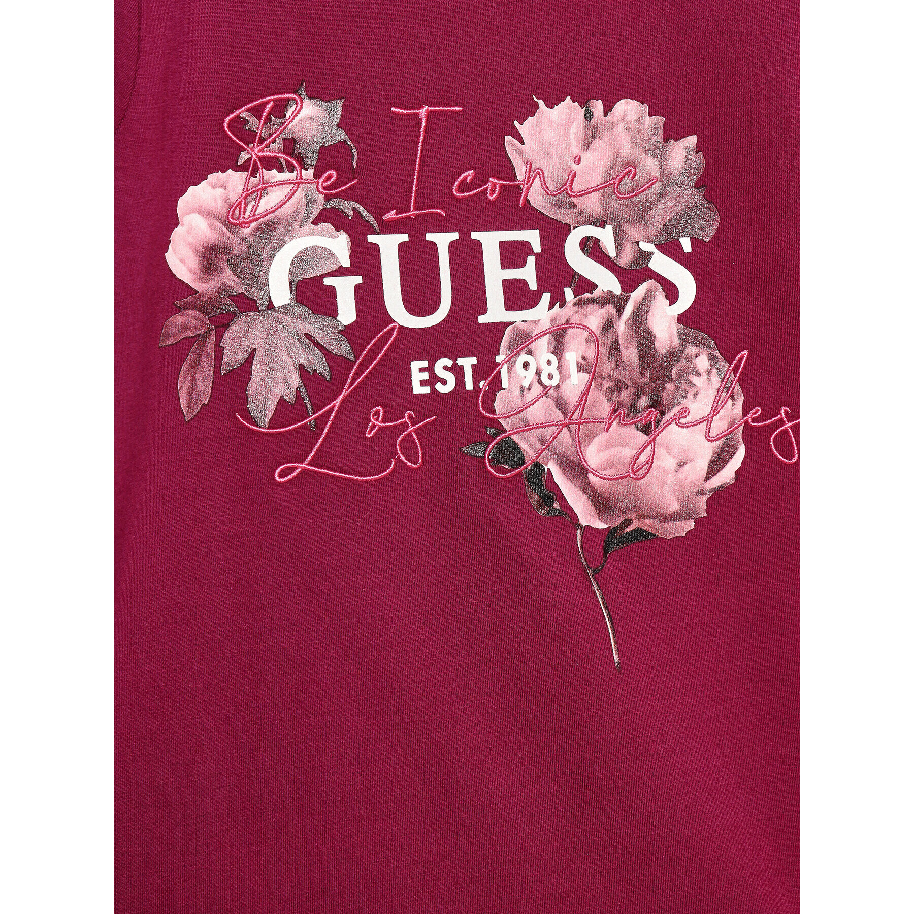 Guess Blúzka J3BI25 J1314 Ružová Regular Fit - Pepit.sk