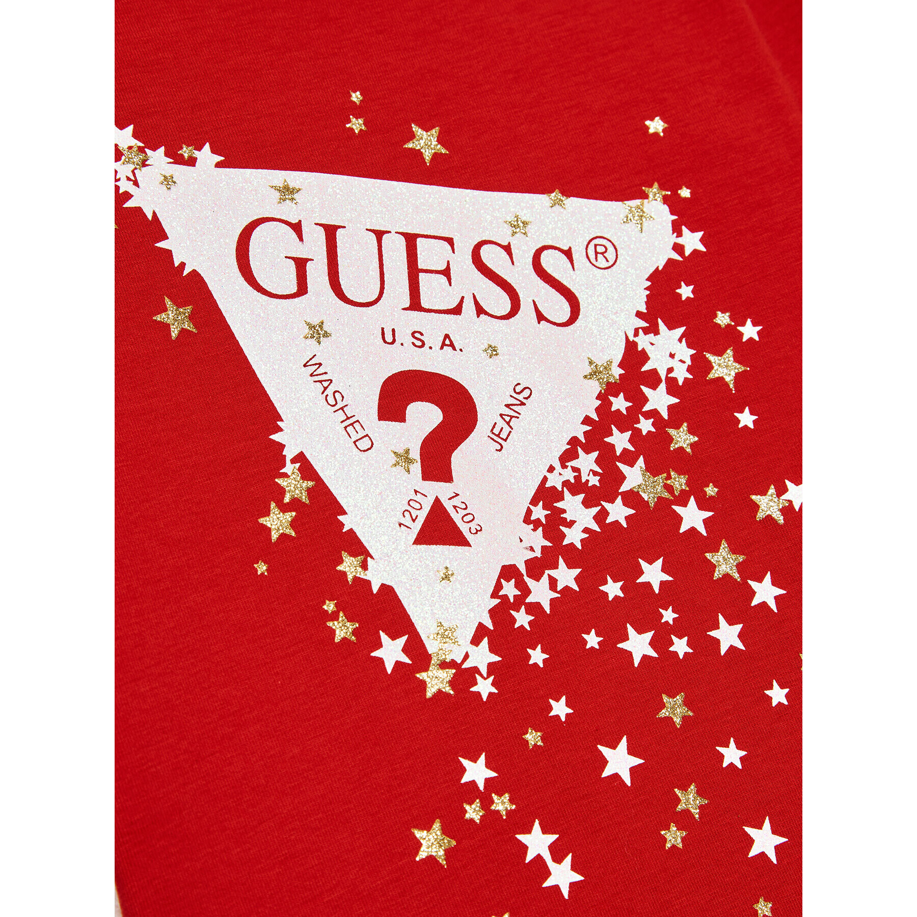 Guess Blúzka K3BI02 J1314 Červená Regular Fit - Pepit.sk