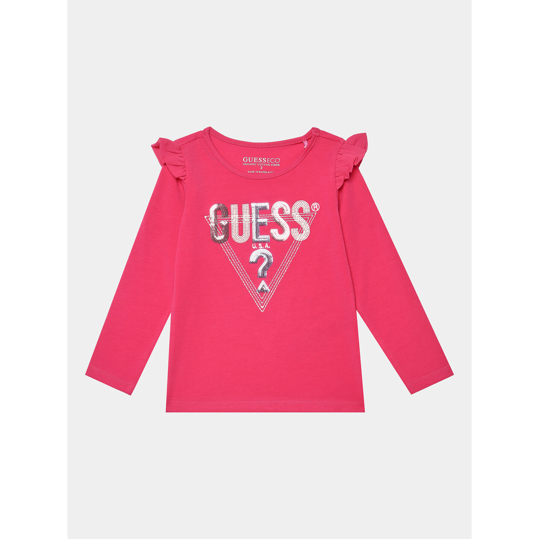 Guess Blúzka K3BI15 J1314 Ružová Regular Fit - Pepit.sk