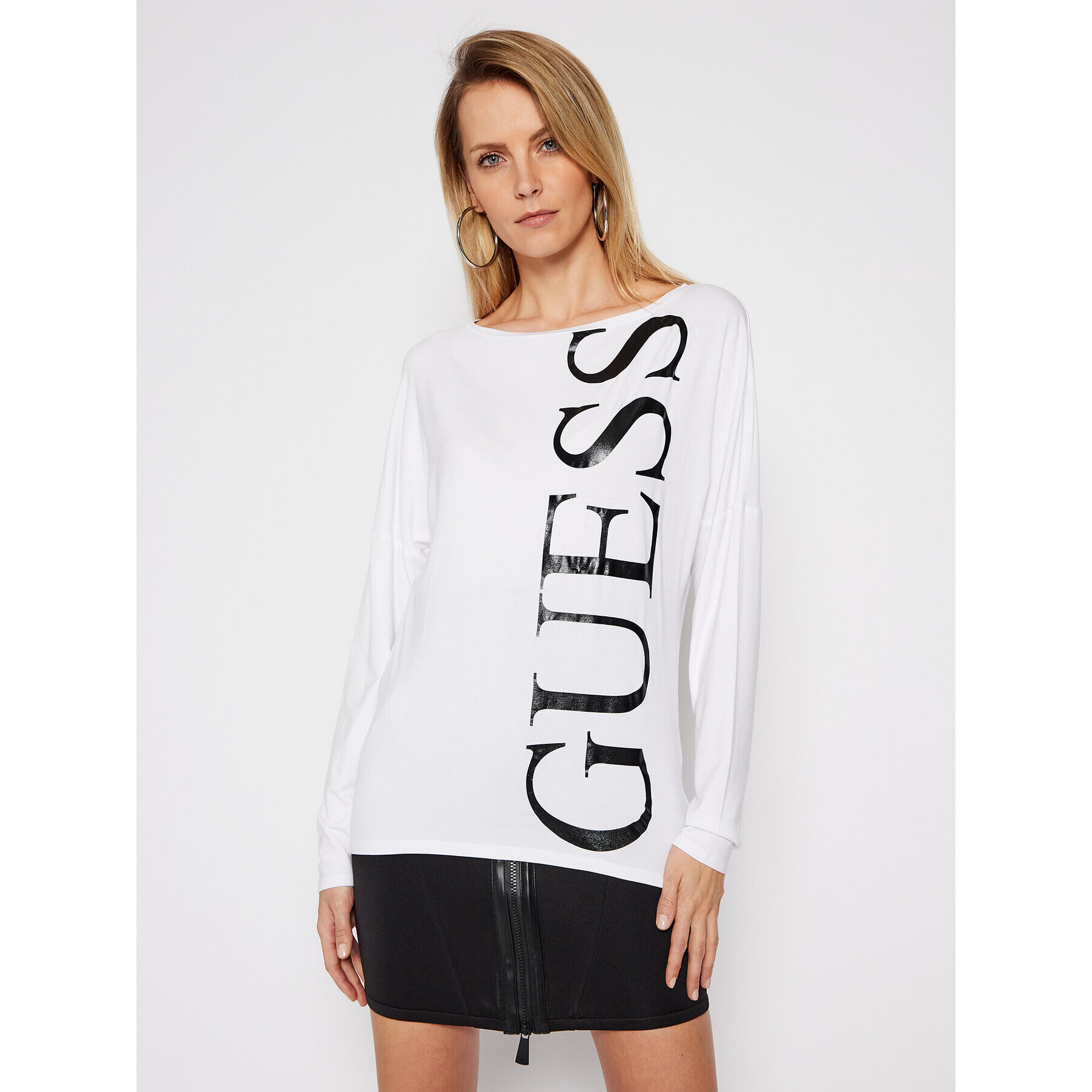 Guess Blúzka Karolina W1RI0A K68D0 Biela Regular Fit - Pepit.sk