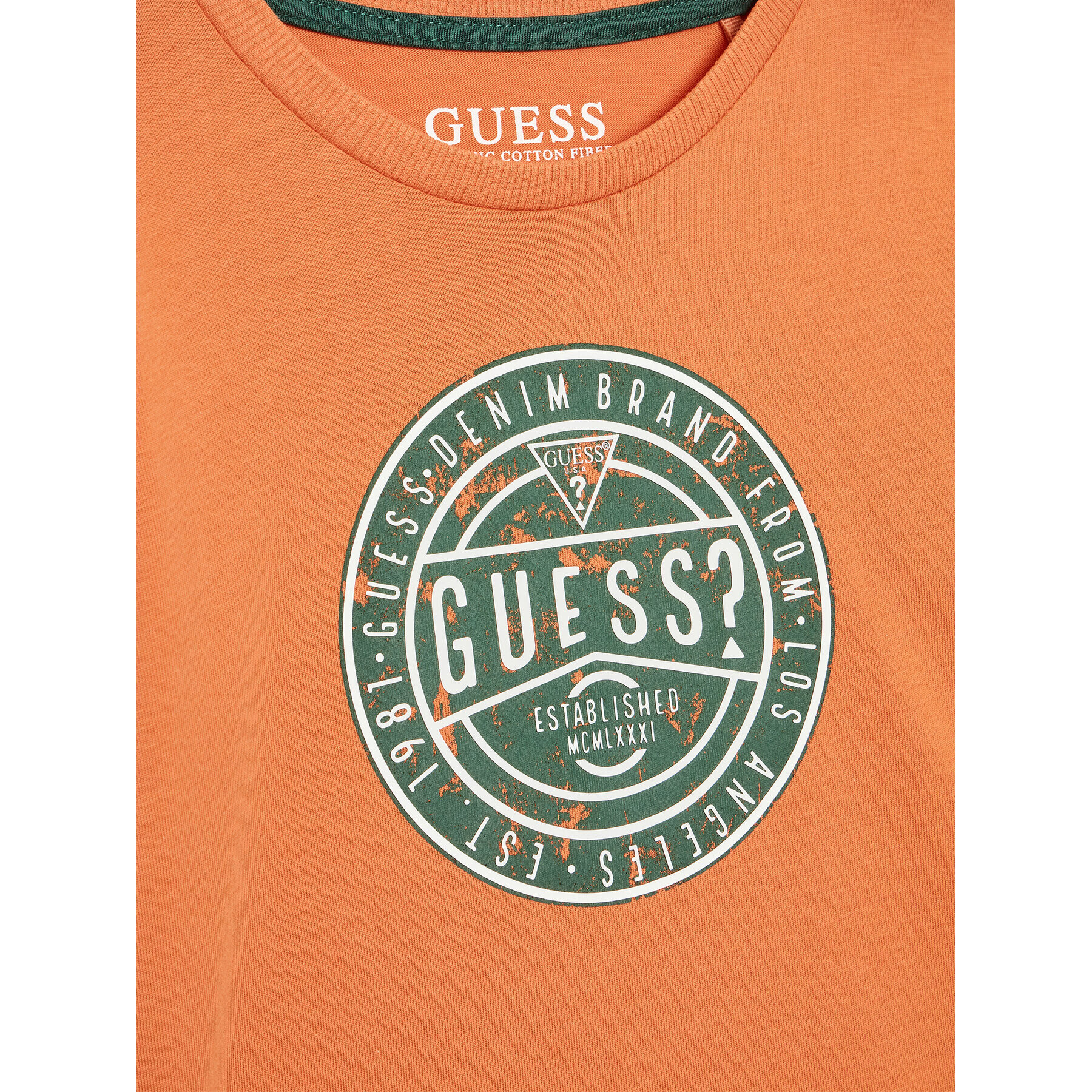 Guess Blúzka N2YI22 K8HM0 Oranžová Regular Fit - Pepit.sk