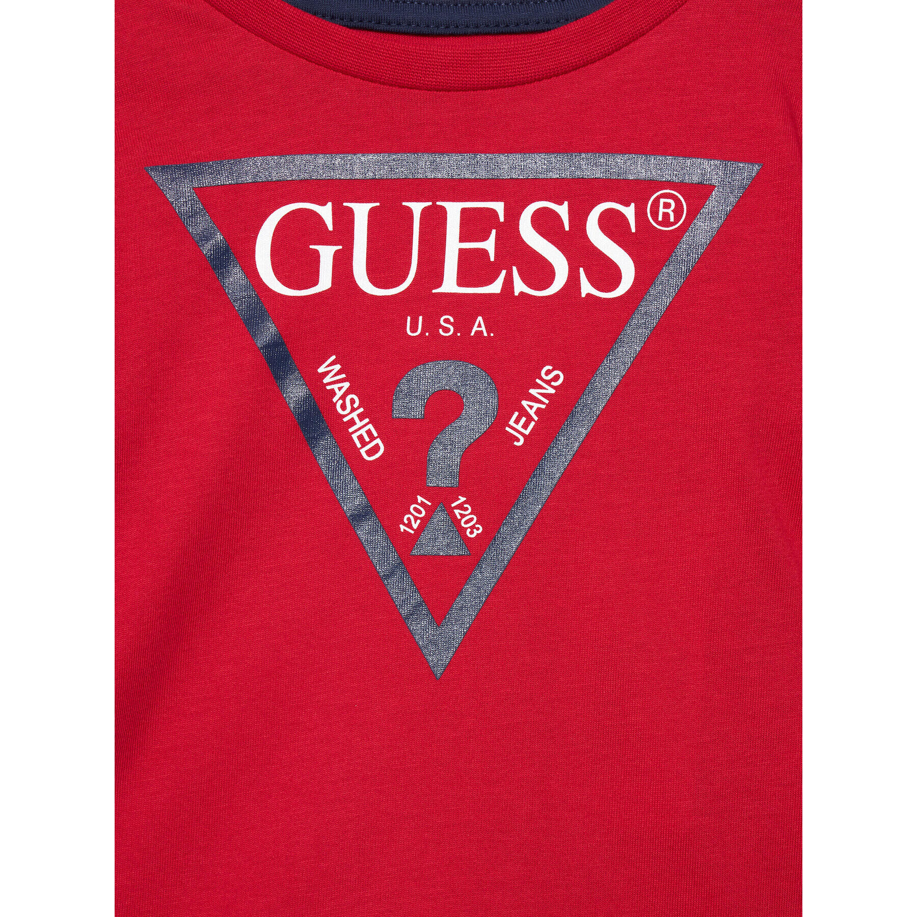 Guess Blúzka N84I24 K8HM0 Červená Regular Fit - Pepit.sk