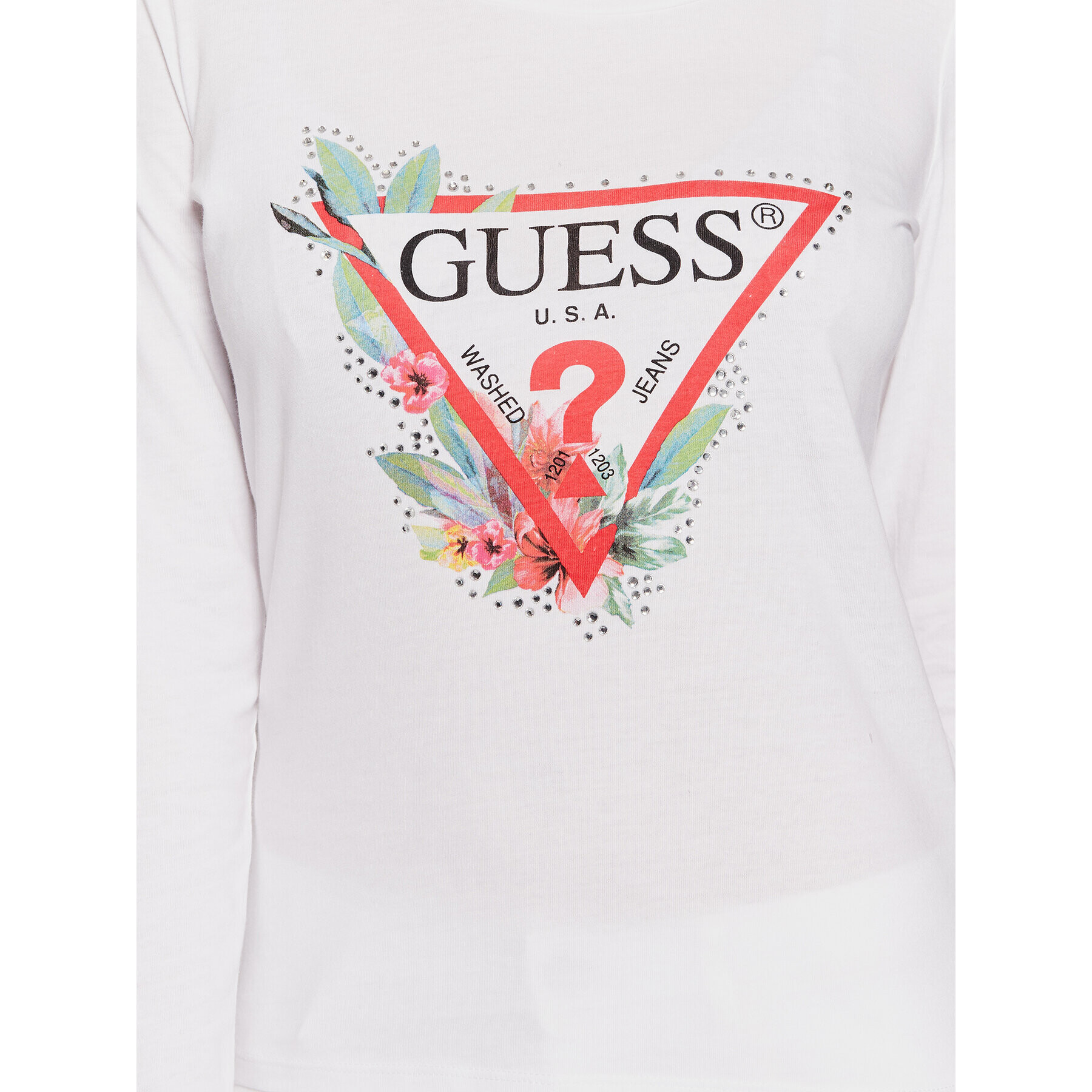 Guess Blúzka Nelli W1YI97 JA911 Biela Regular Fit - Pepit.sk