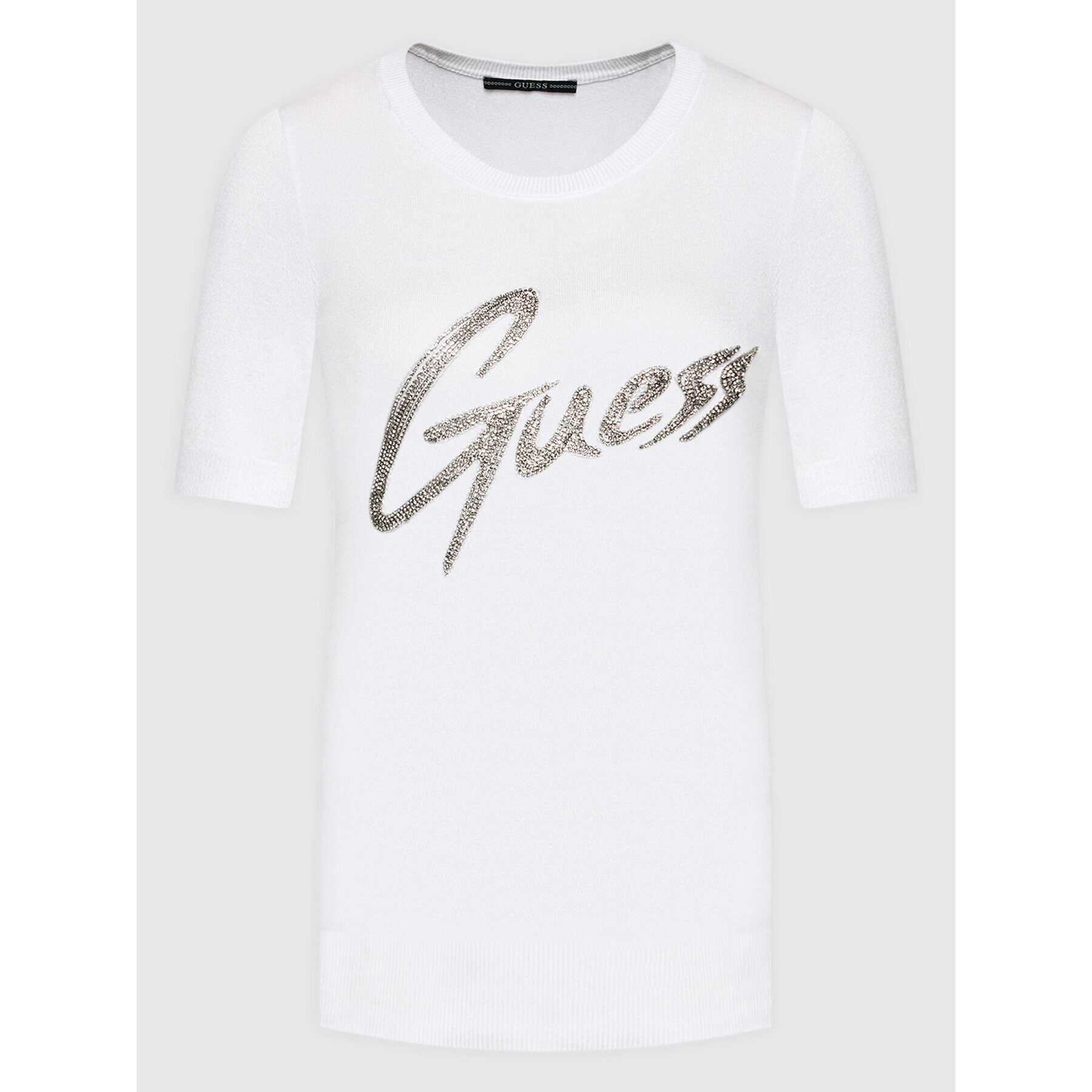 Guess Blúzka W2RR28 Z2NQ0 Biela Slim Fit - Pepit.sk