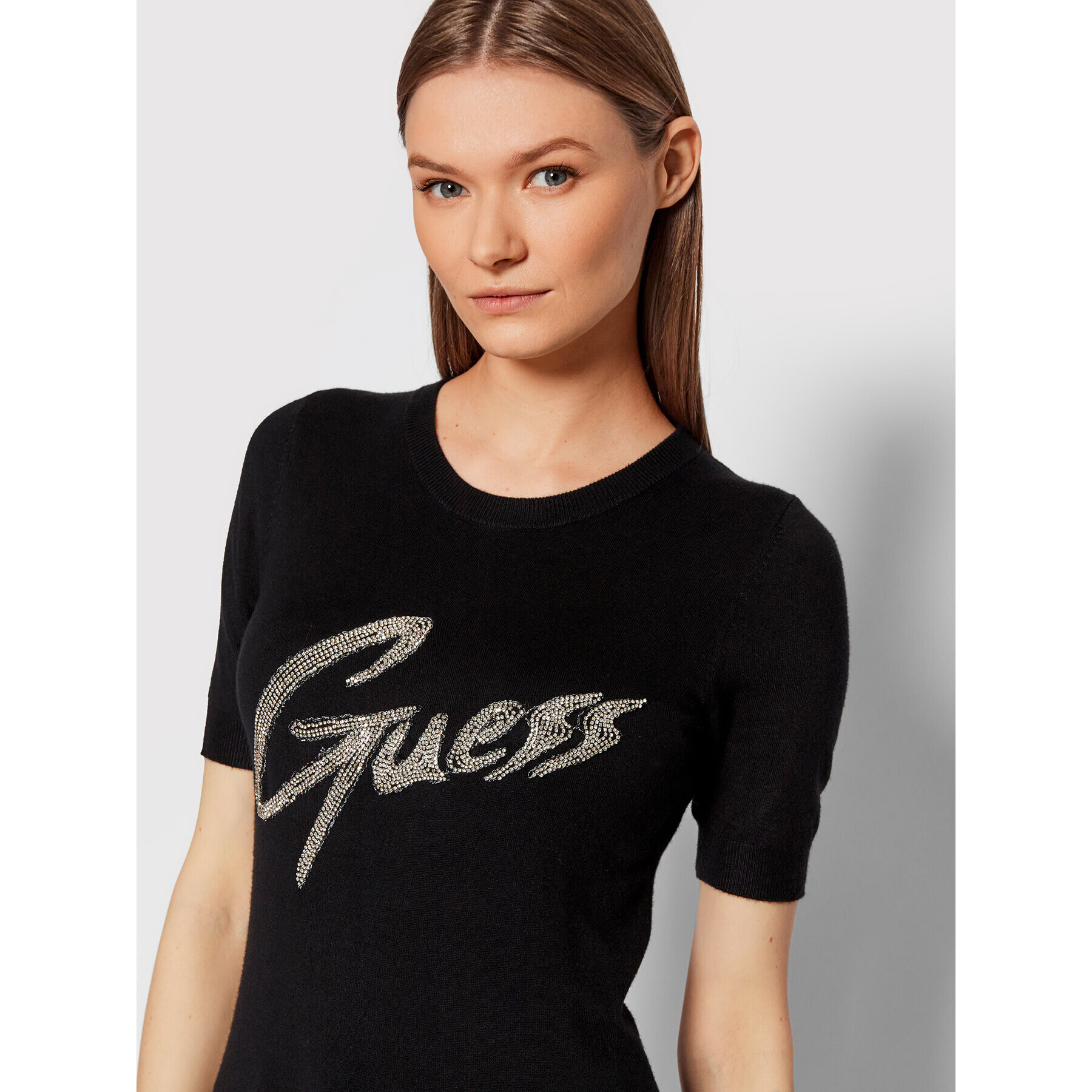 Guess Blúzka W2RR28 Z2NQ0 Čierna Slim Fit - Pepit.sk