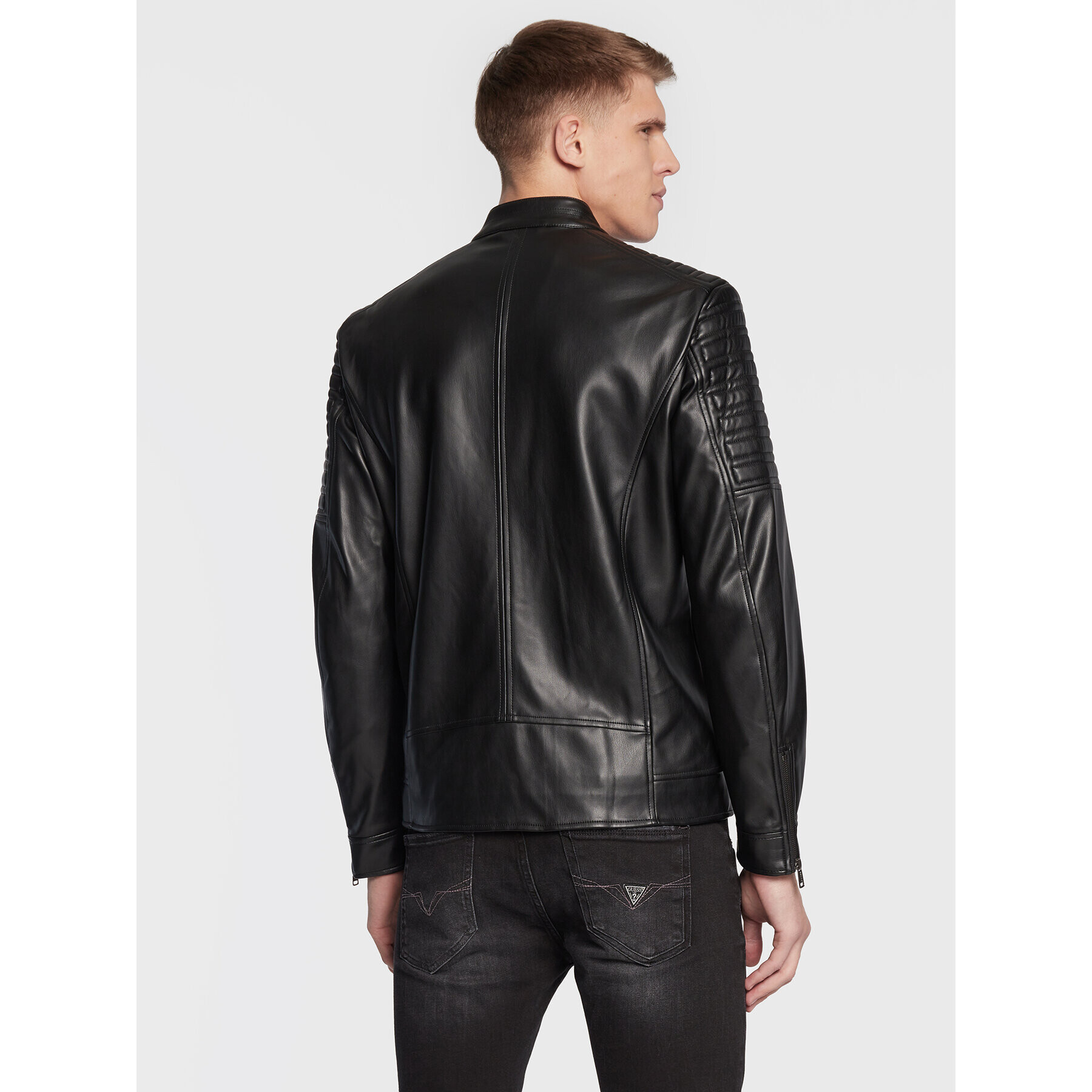 Guess Bunda z imitácie kože Biker M3RL16 WF4C0 Čierna Regular Fit - Pepit.sk