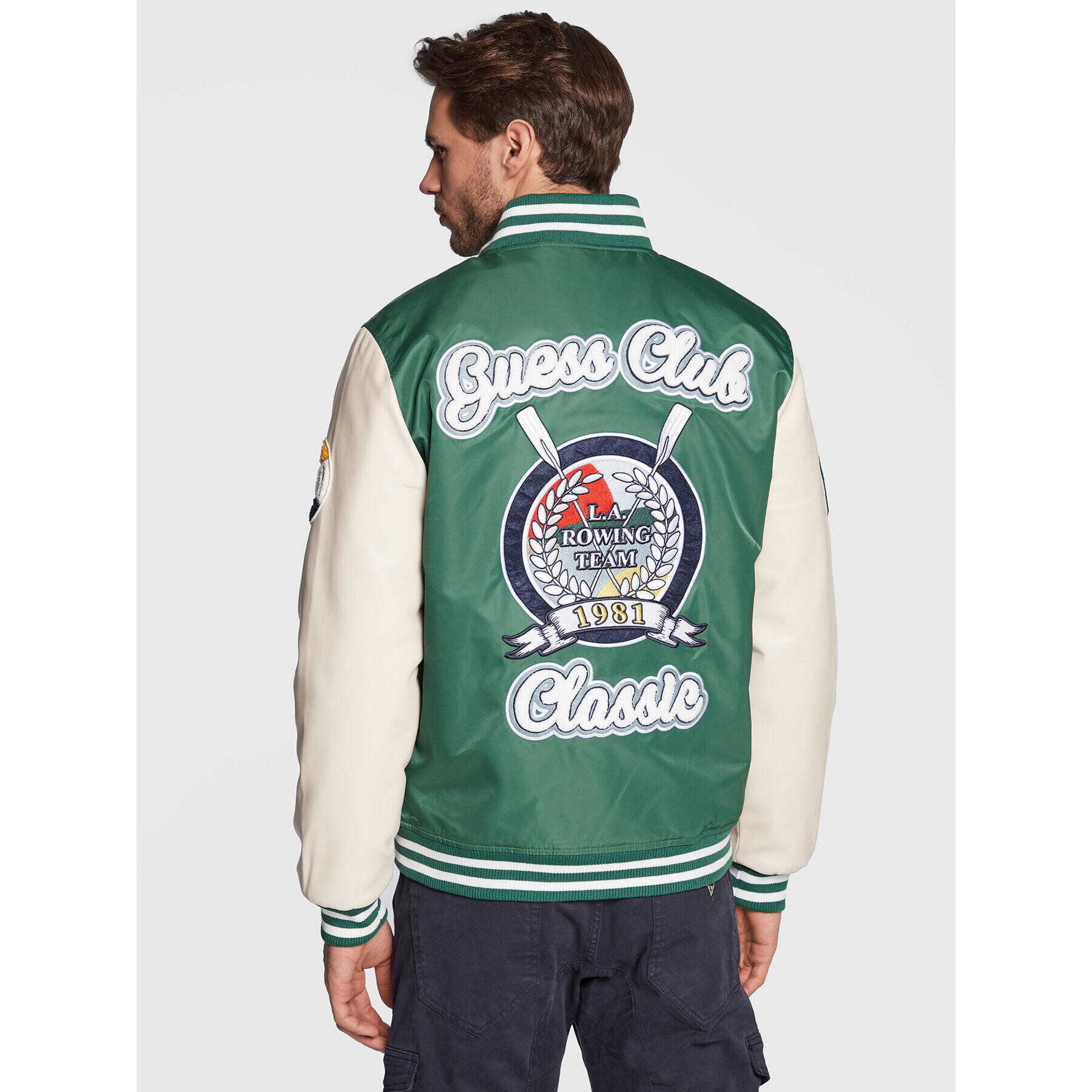 Guess Bundy bomber M3RL04 WF490 Zelená Regular Fit - Pepit.sk