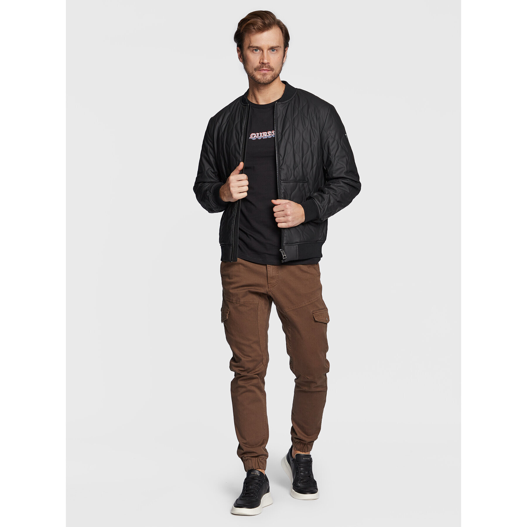 Guess Bundy bomber M3RL08 WBS80 Čierna Regular Fit - Pepit.sk