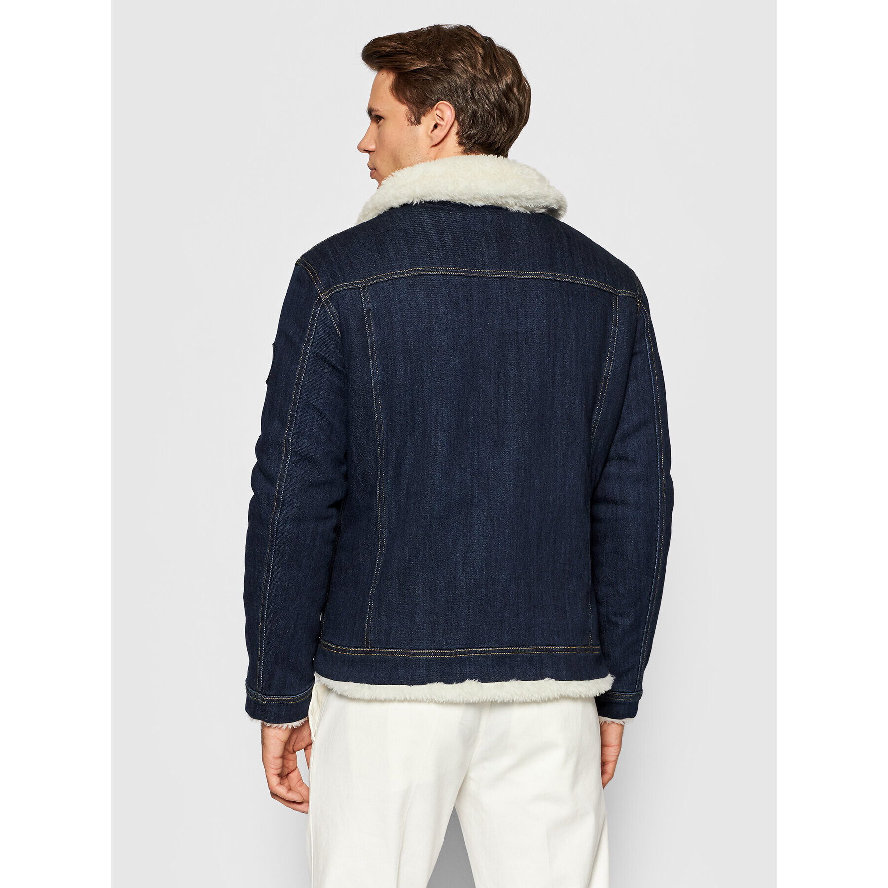 Guess Džínsová bunda Denim Sherpa M1BL53 WE800 Tmavomodrá Regular Fit - Pepit.sk