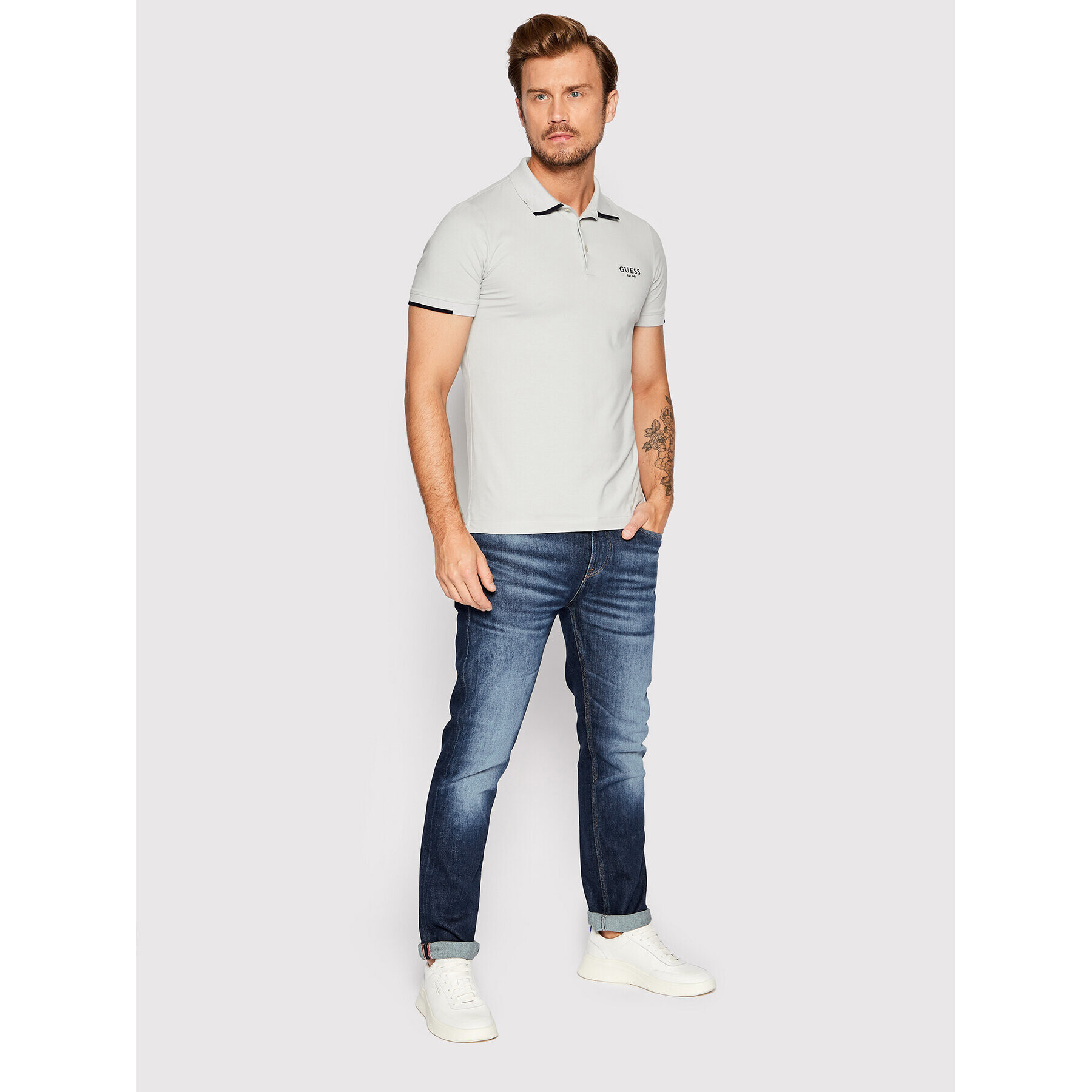 Guess Džínsy Angeles M2YAN2 D4Q41 Tmavomodrá Slim Fit - Pepit.sk