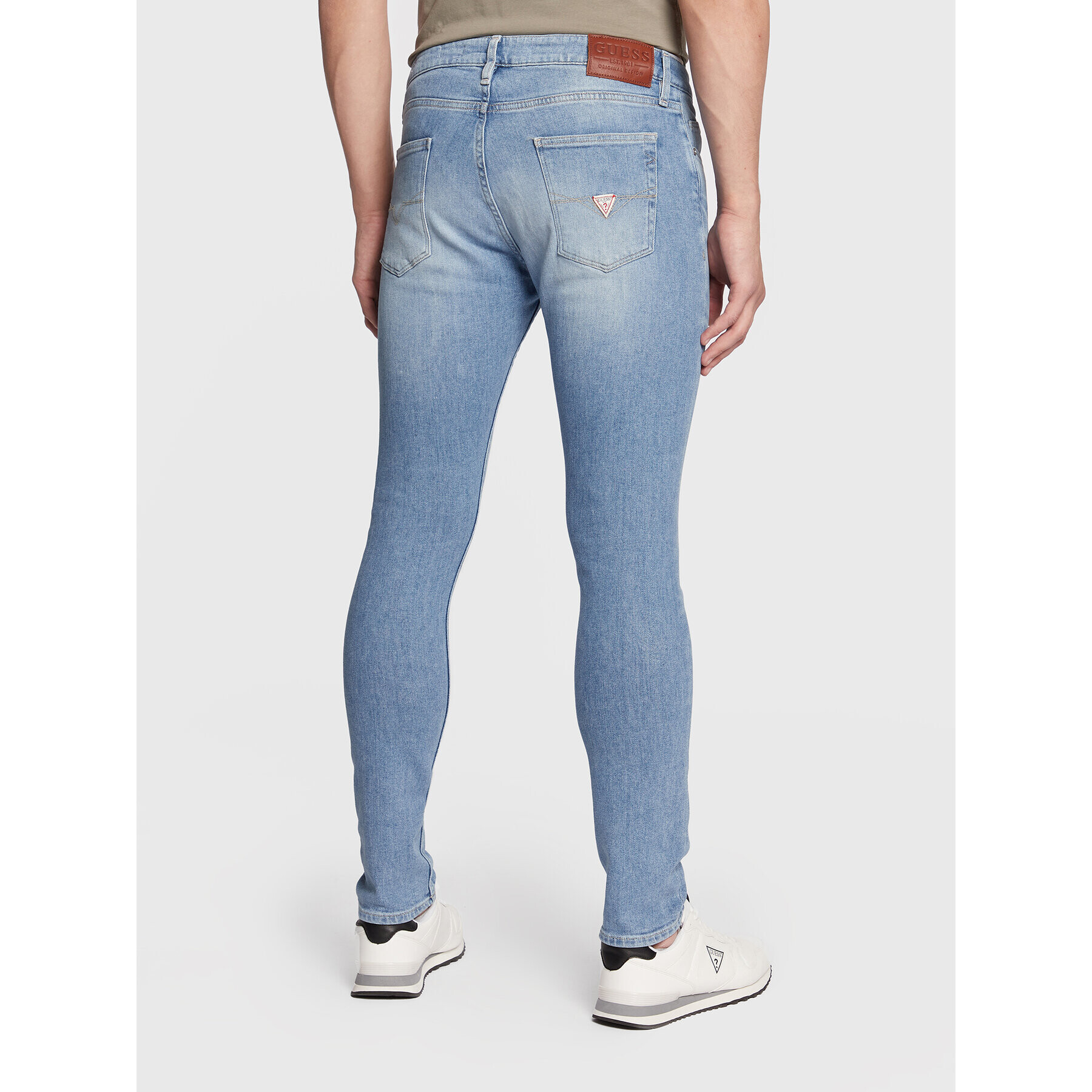 Guess Džínsy Chris M2YA27 D4Q43 Modrá Super Skinny Fit - Pepit.sk