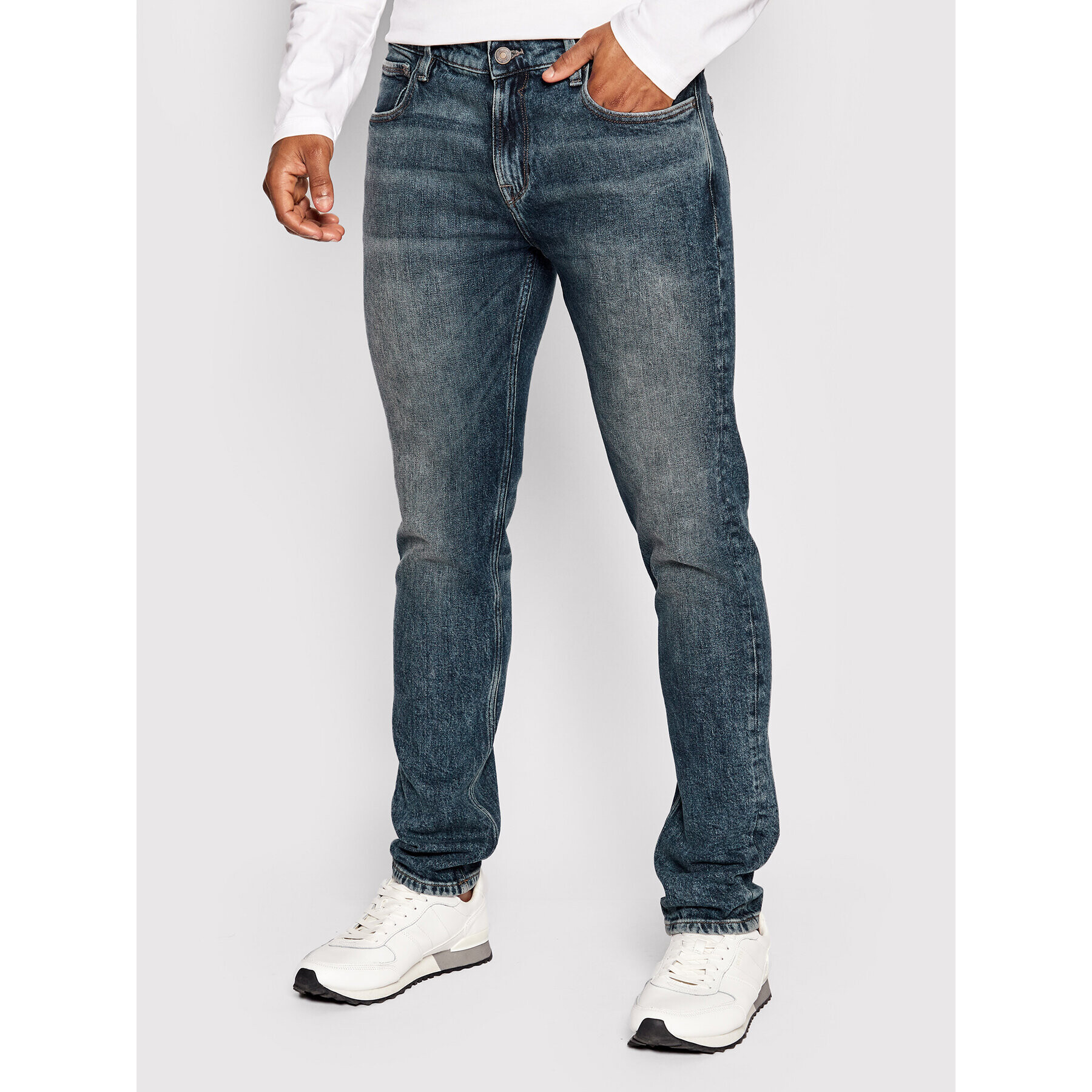 Guess Džínsy M2YAS2 D47IA Modrá Slim Fit - Pepit.sk