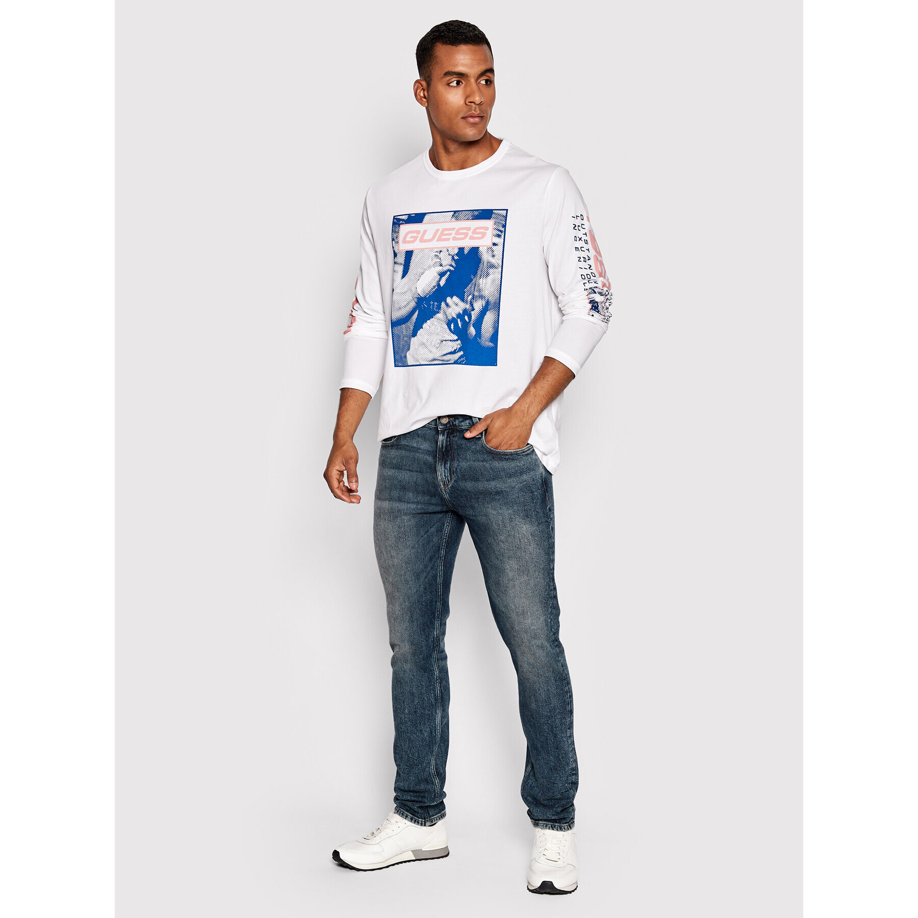 Guess Džínsy M2YAS2 D47IA Modrá Slim Fit - Pepit.sk