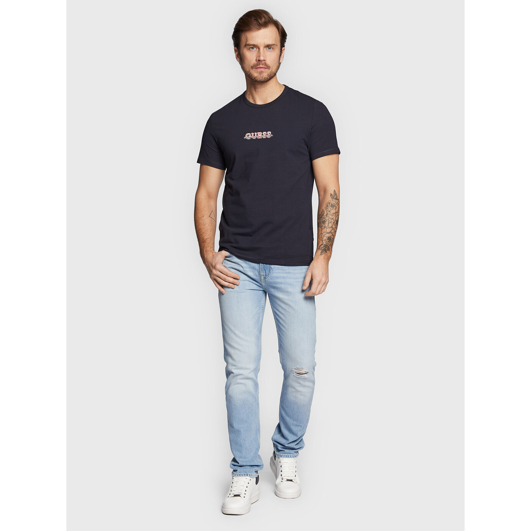 Guess Džínsy The Empire M3RAN2 D4T9B Modrá Slim Fit - Pepit.sk