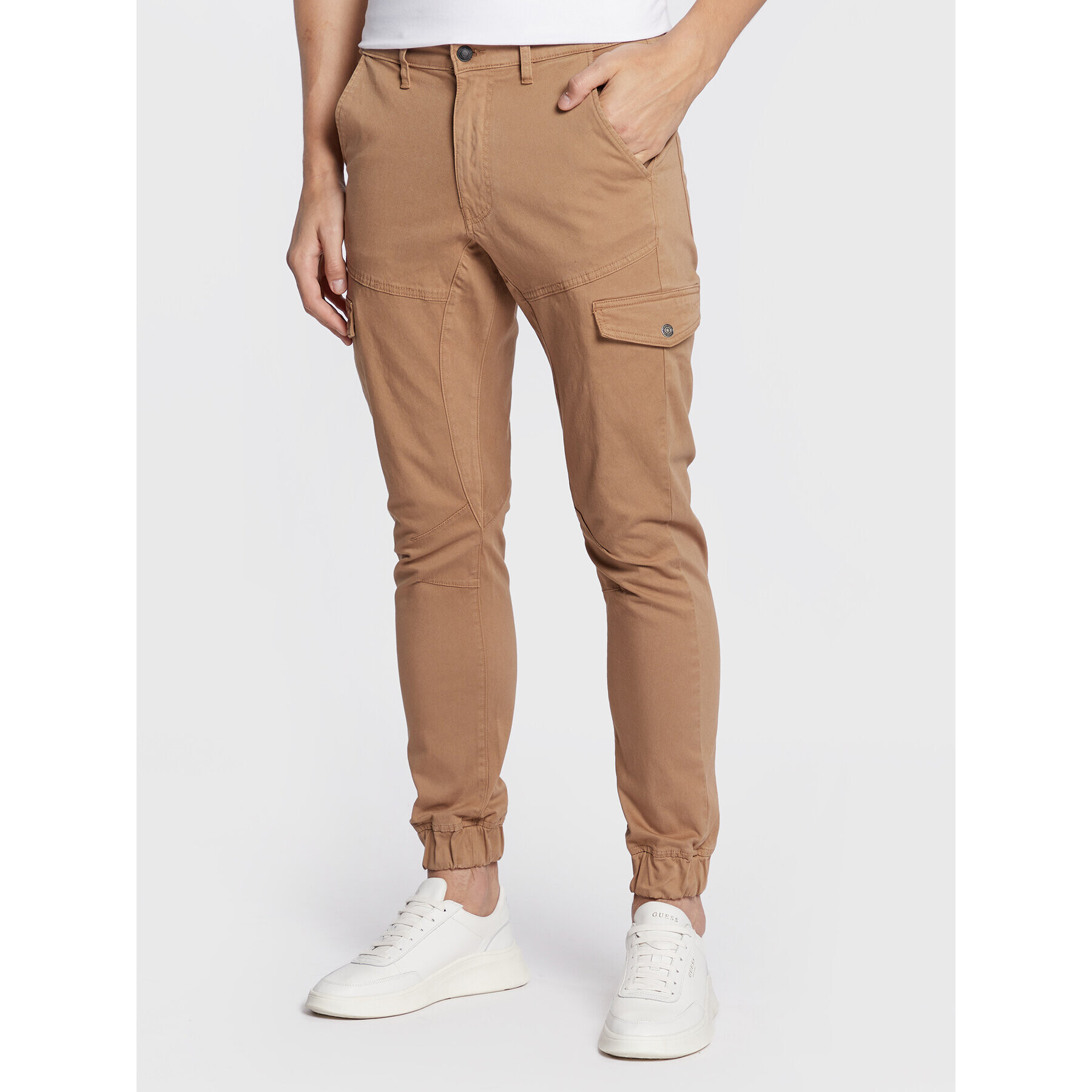 Guess Jogger nohavice M2BB17 WEYA3 Béžová Slim Fit - Pepit.sk