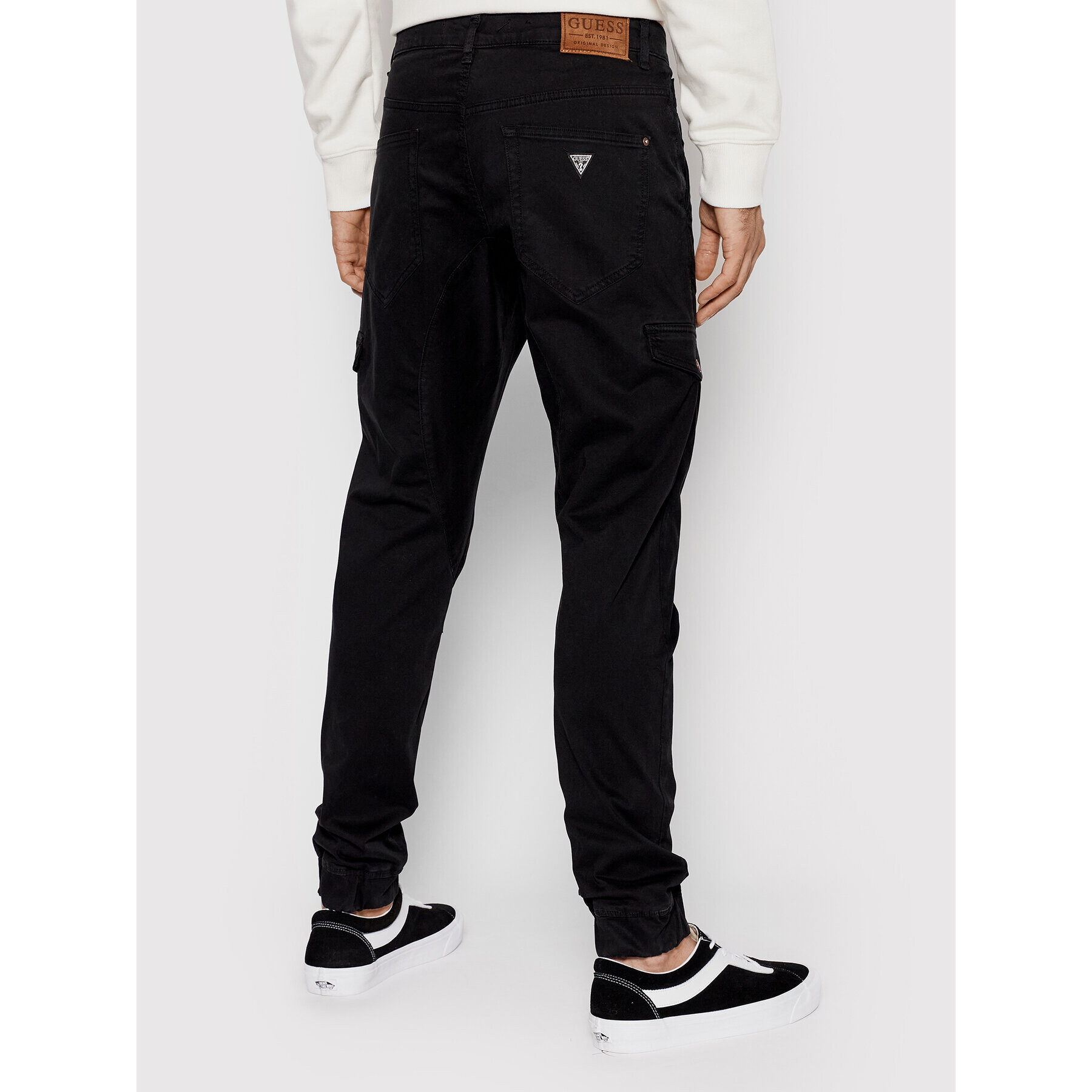 Guess Jogger nohavice New Combat M1BB17 WDD52 Čierna Slim Fit - Pepit.sk