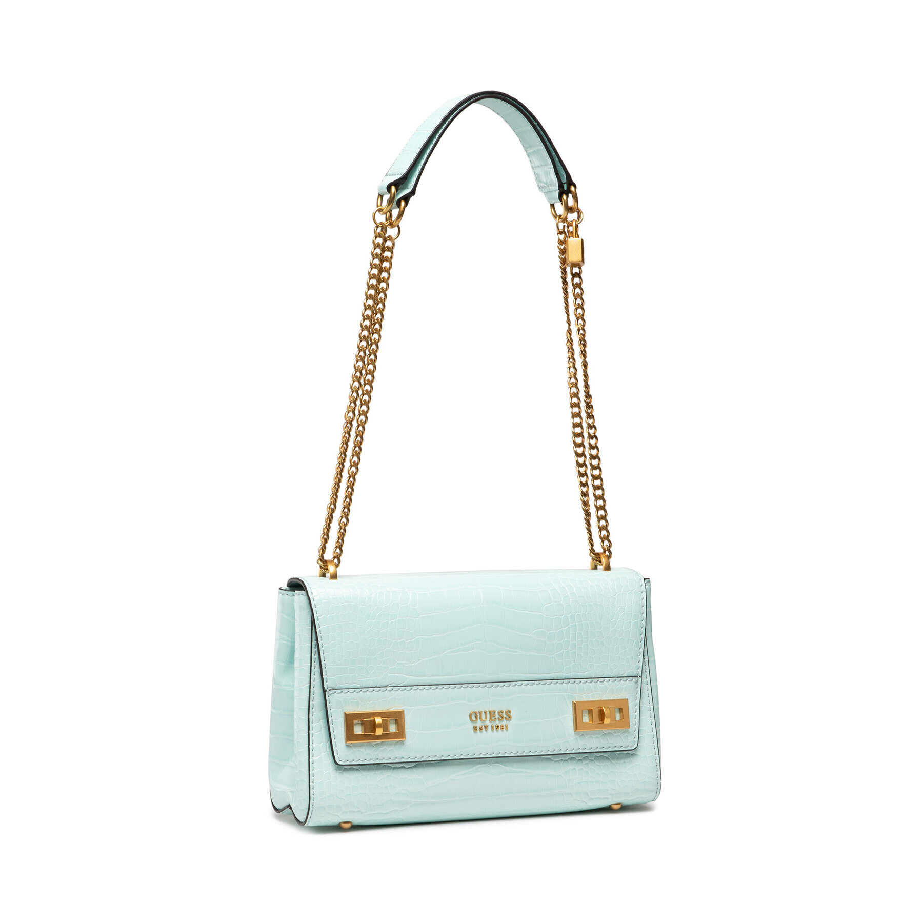 Guess Kabelka Katey Croc Flap Shoulder Bag HWCA84 94190 Modrá - Pepit.sk