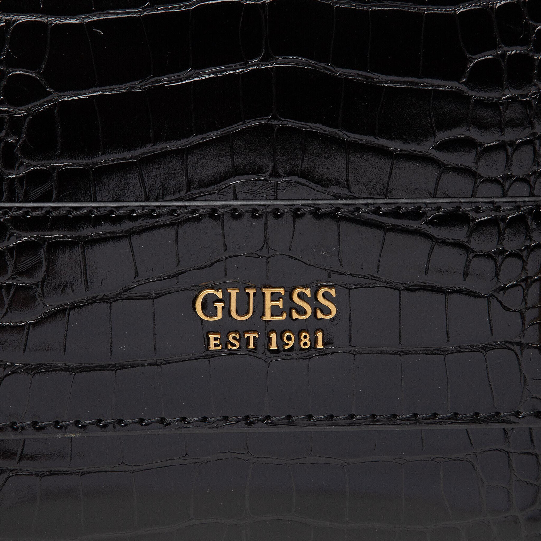 Guess Kabelka Katey Croc Flap Shoulder Bag HWCB8494190 Čierna - Pepit.sk