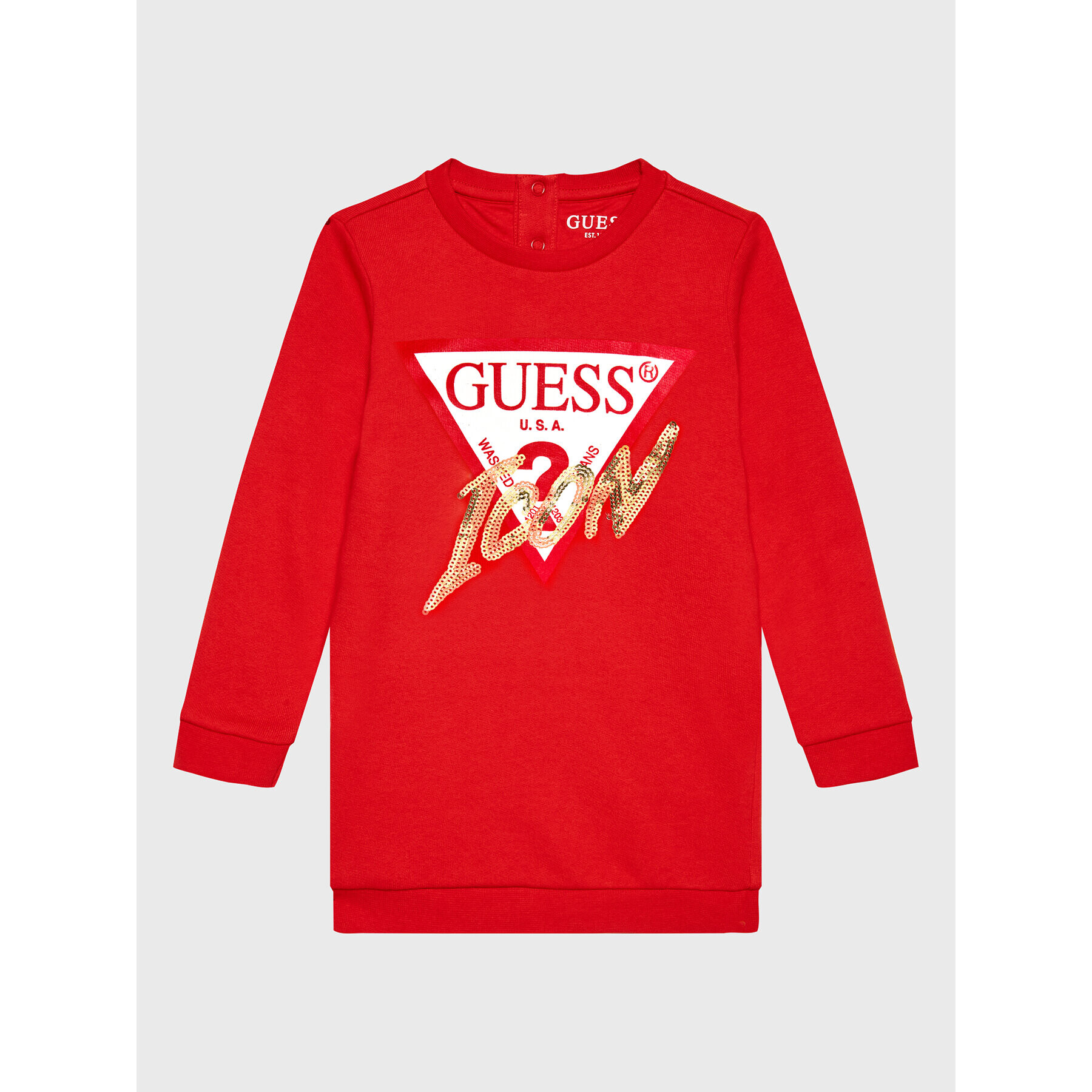 Guess Každodenné šaty A2BK05 KAD73 Červená Regular Fit - Pepit.sk