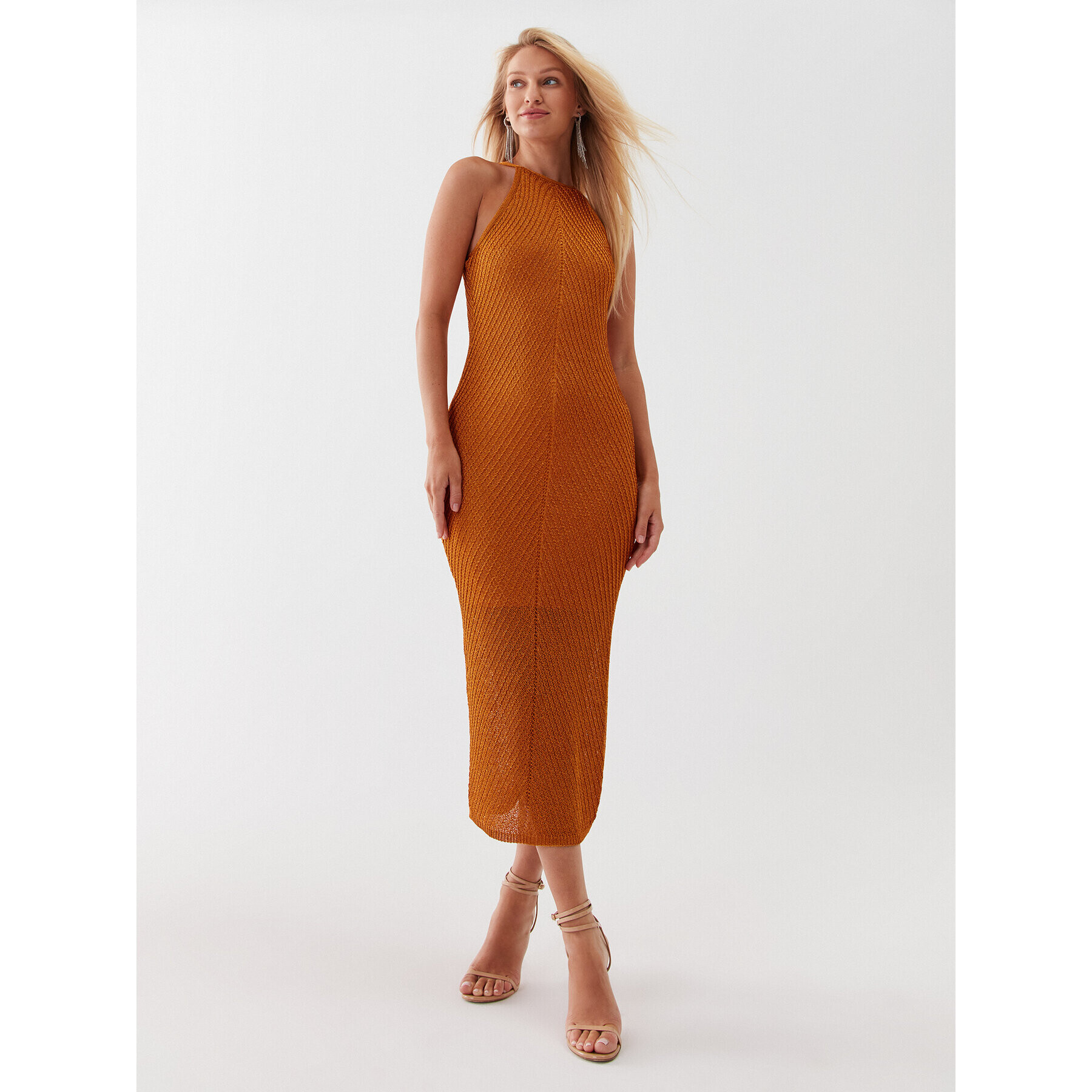 Guess Každodenné šaty W3YK93 R24F0 Oranžová Bodycon Fit - Pepit.sk