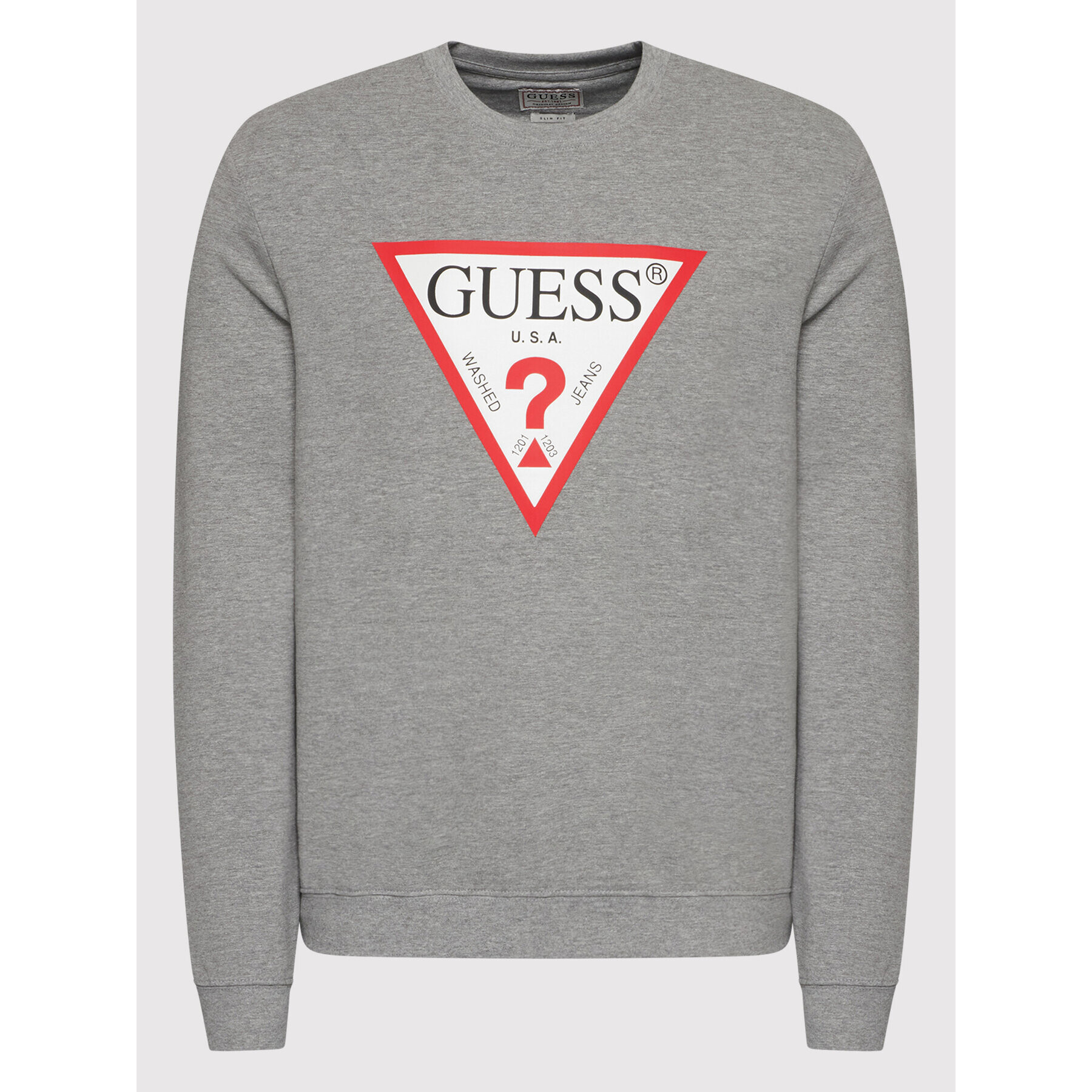 Guess Mikina Audley M2YQ37 K6ZS1 Sivá Slim Fit - Pepit.sk