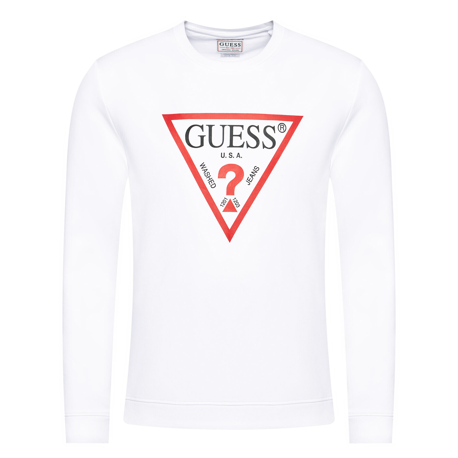 Guess Mikina M1RQ37 K6ZS1 Biela Slim Fit - Pepit.sk