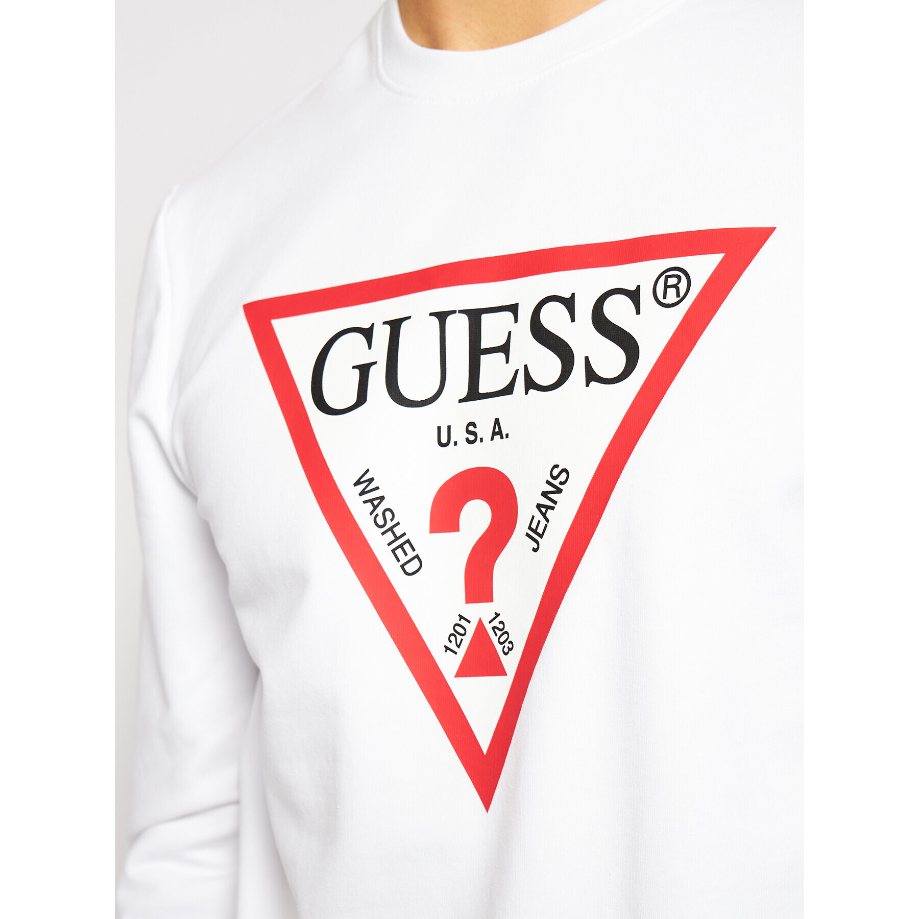 Guess Mikina M1RQ37 K6ZS1 Biela Slim Fit - Pepit.sk