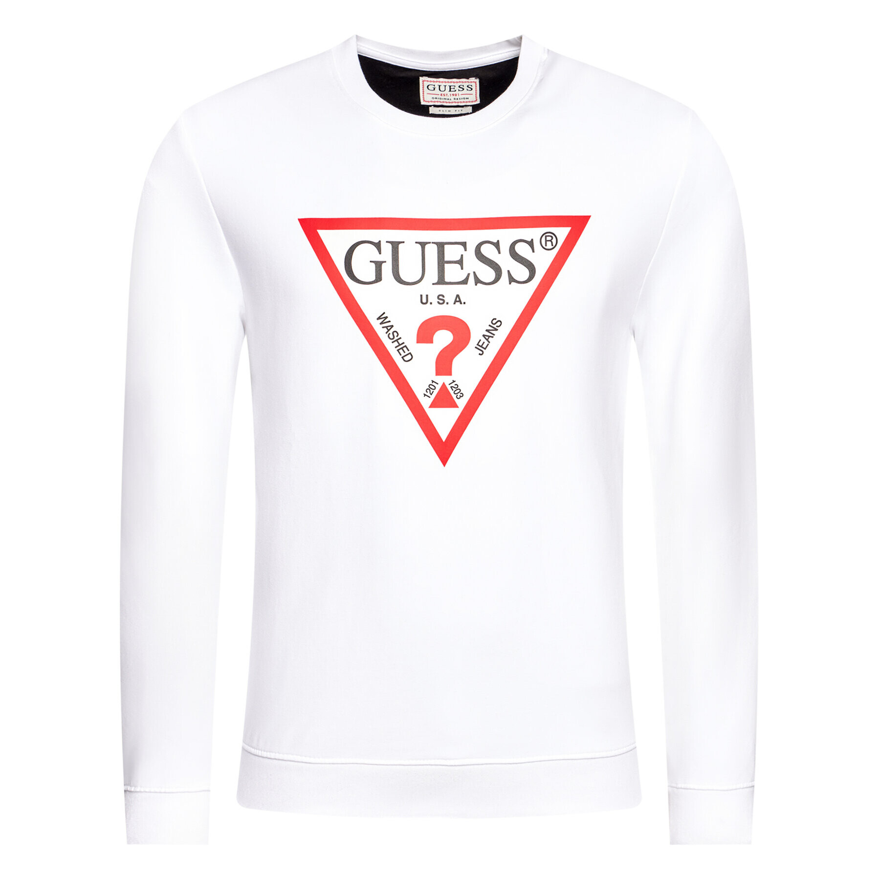 Guess Mikina M1RQ37 K6ZS1 Biela Slim Fit - Pepit.sk