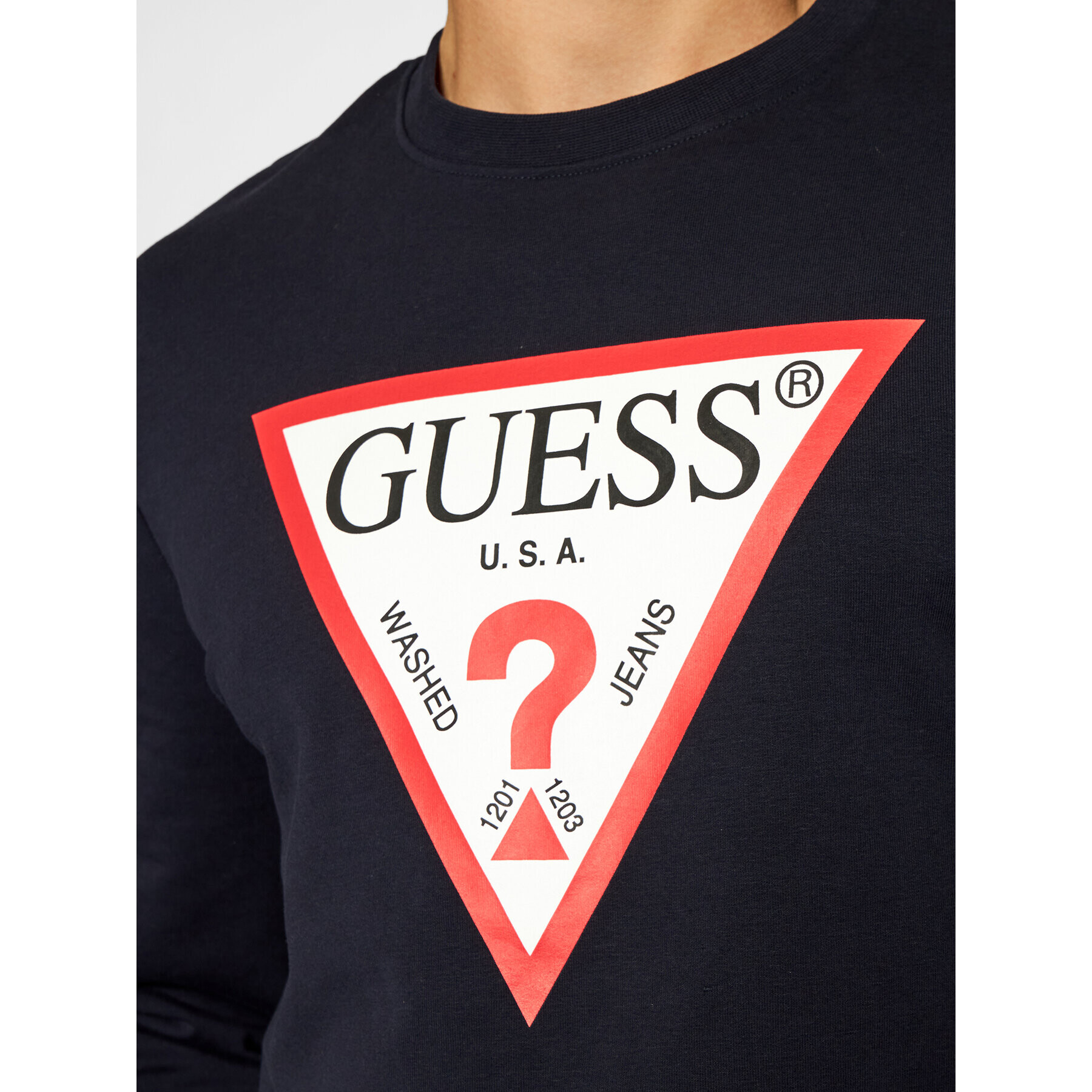 Guess Mikina M1RQ37 K6ZS1 Tmavomodrá Slim Fit - Pepit.sk