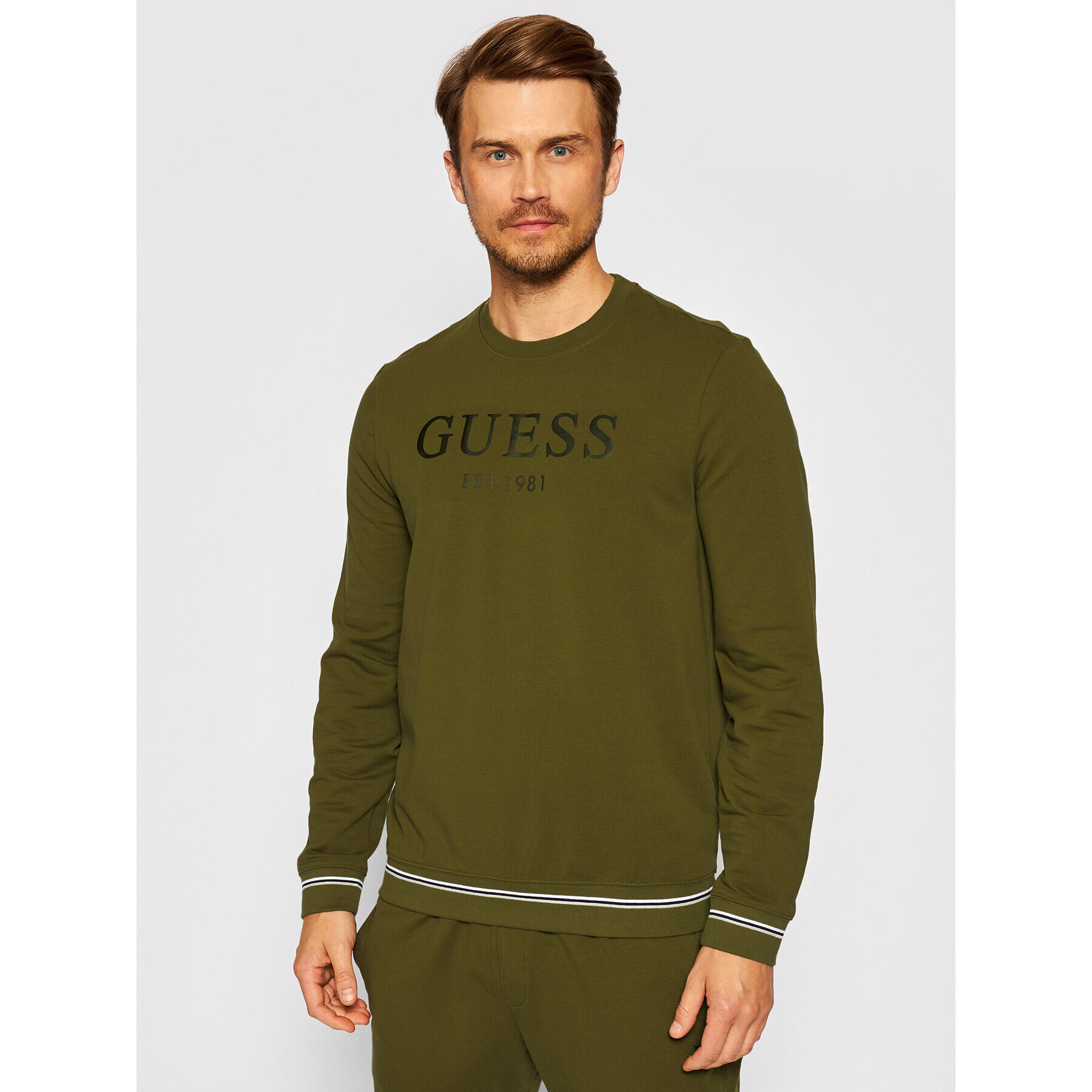 Guess Mikina M1YQ08 K6ZS1 Zelená Slim Fit - Pepit.sk