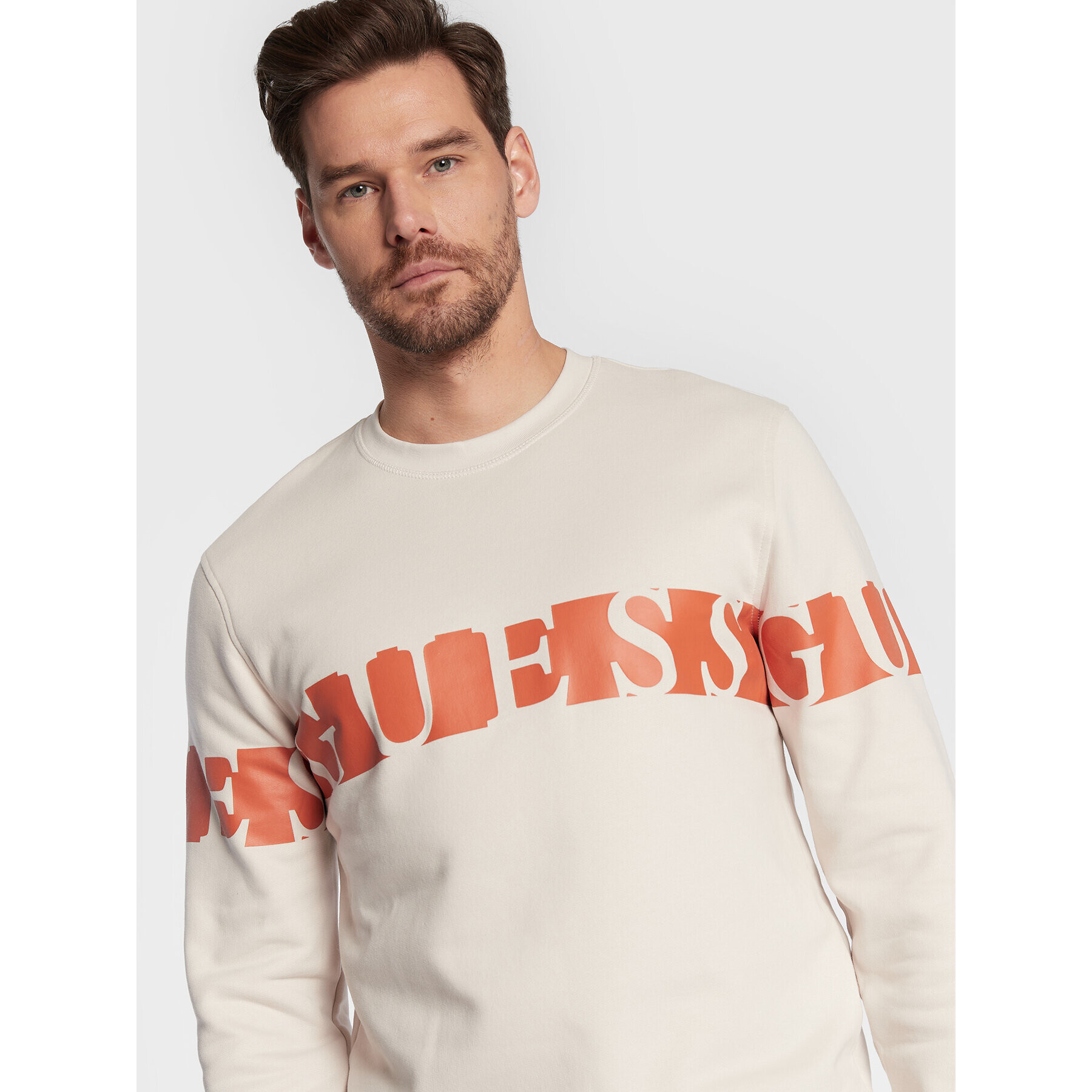 Guess Mikina M2BQ23 KBDA1 Béžová Slim Fit - Pepit.sk