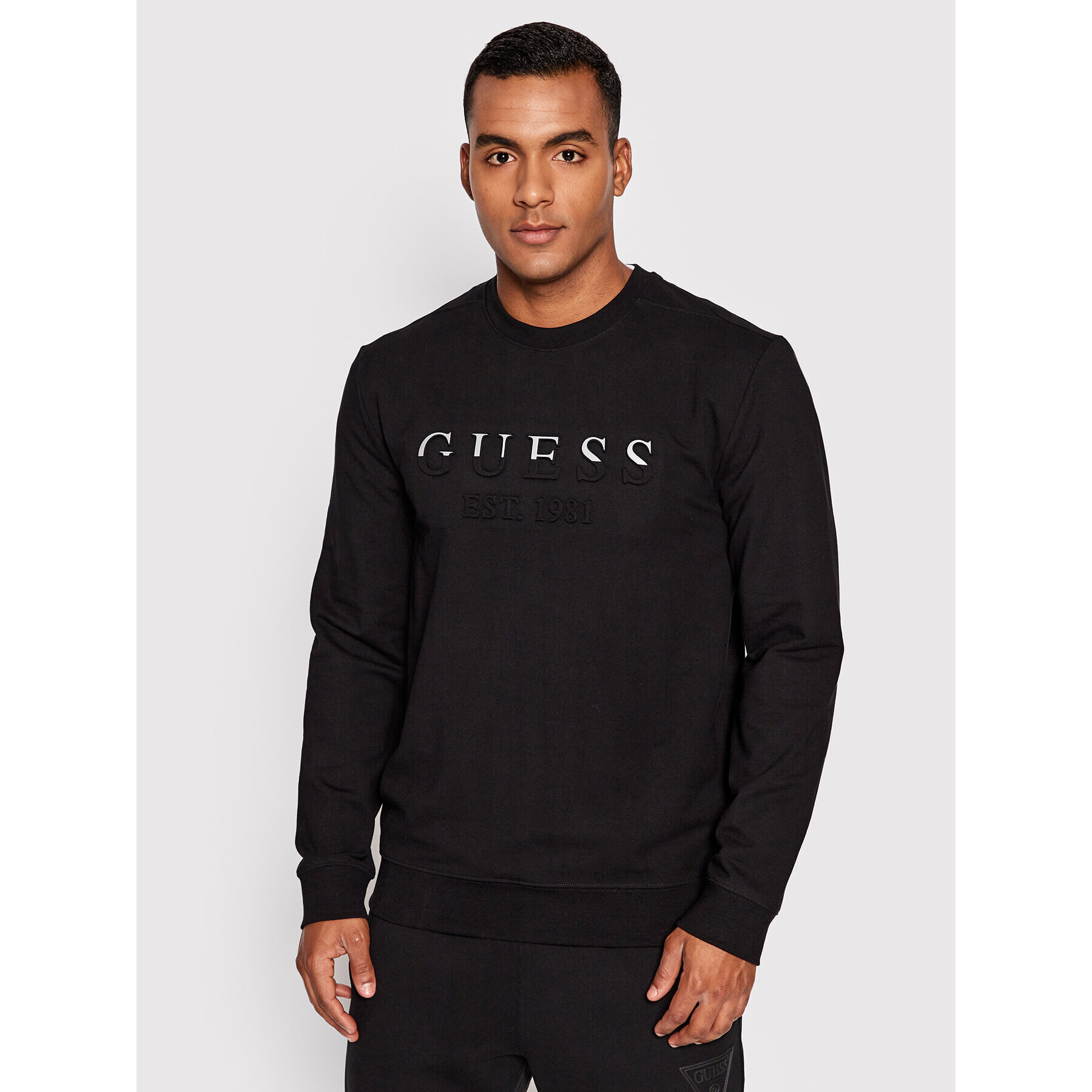 Guess Mikina M2YQ08 K6ZS1 Čierna Slim Fit - Pepit.sk