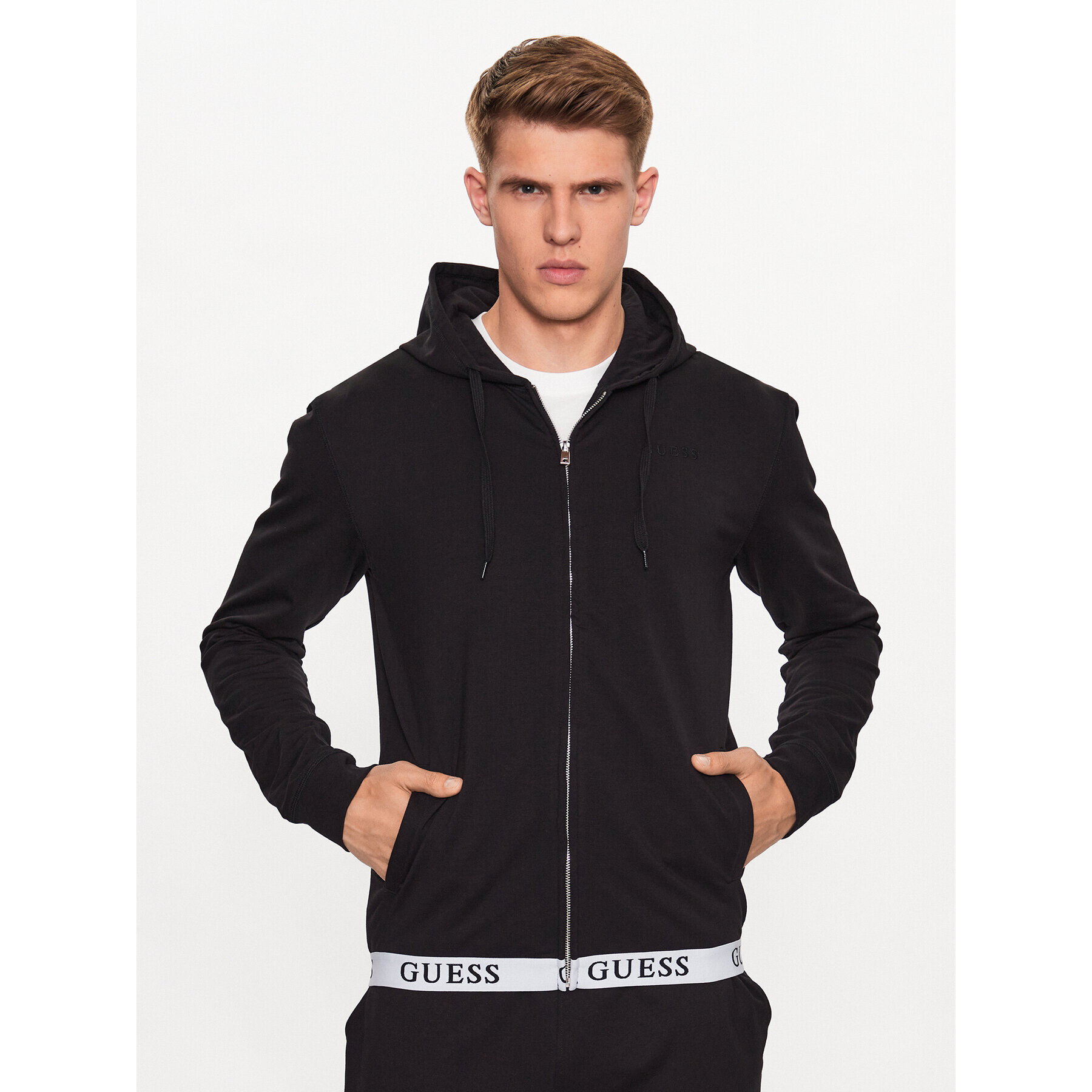 Guess Mikina U3YQ00 KBS91 Čierna Regular Fit - Pepit.sk