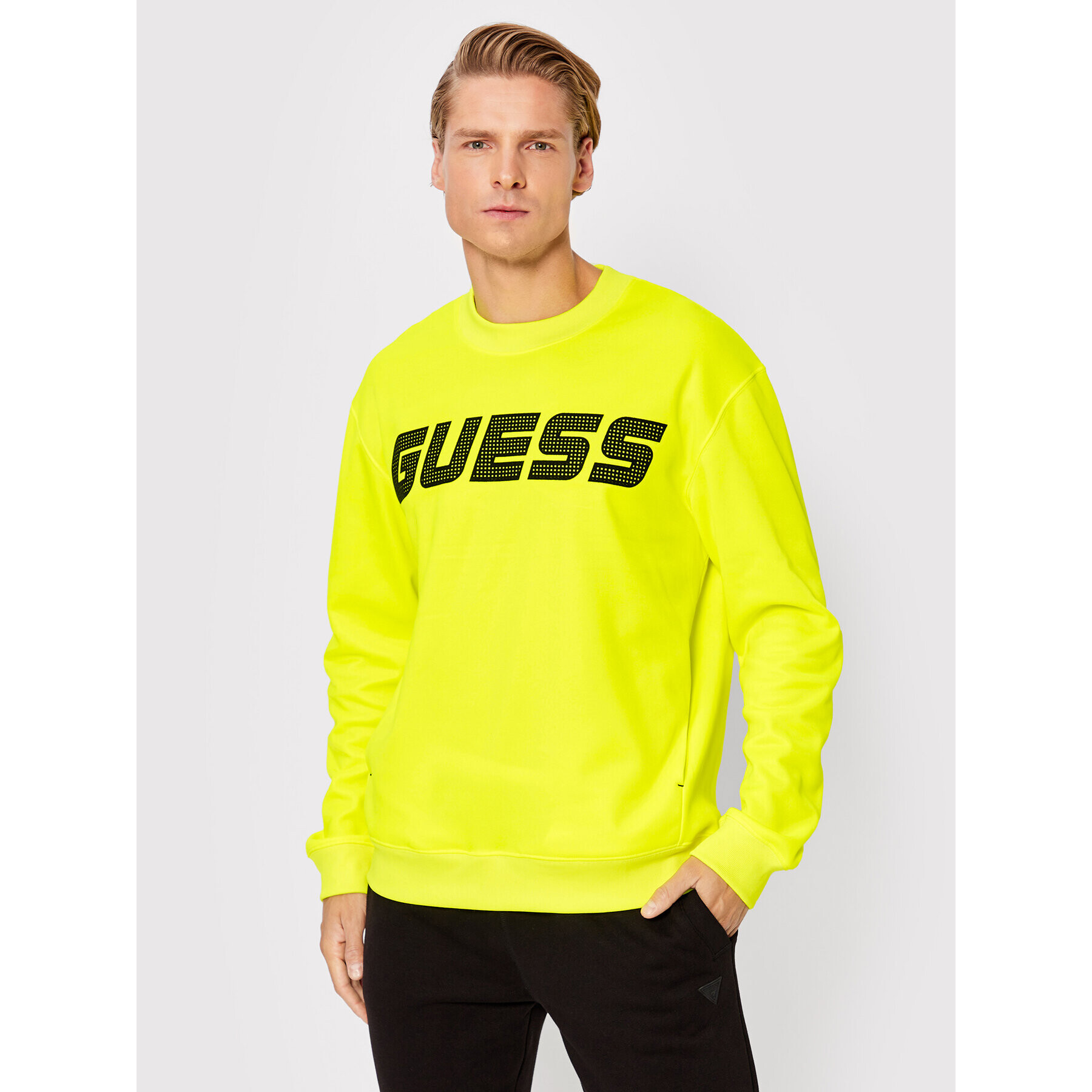 Guess Mikina Z2YQ17 FL04W Zelená Regular Fit - Pepit.sk