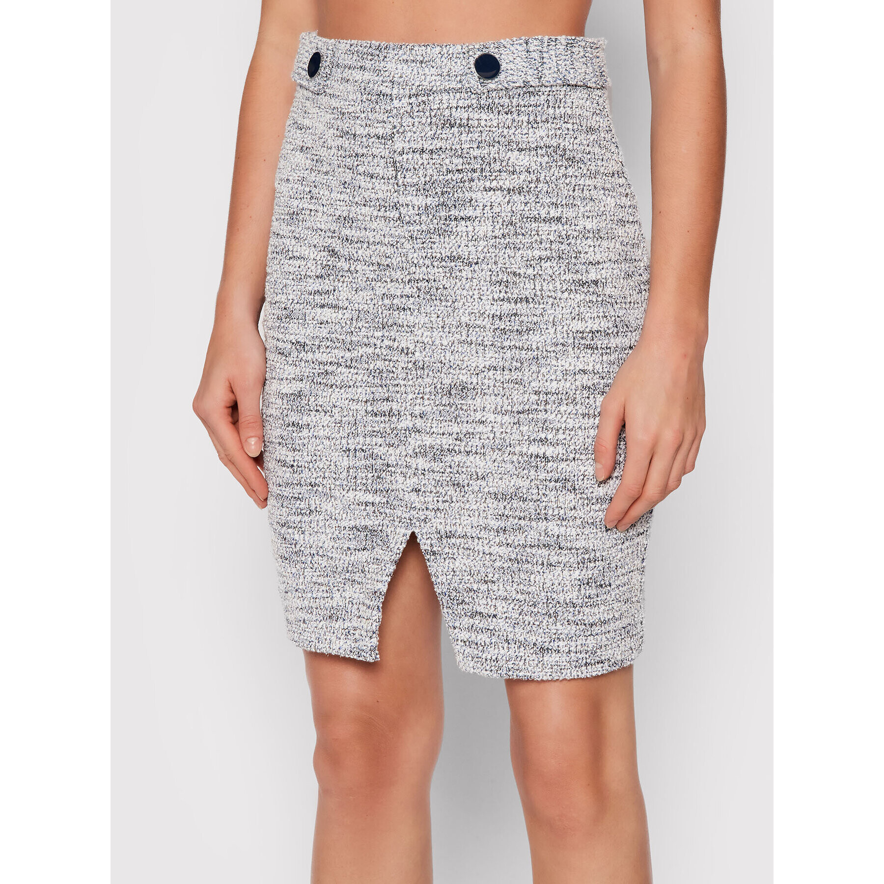 Guess Mini sukňa Elis W1BD13 KAUN0 Modrá Slim Fit - Pepit.sk