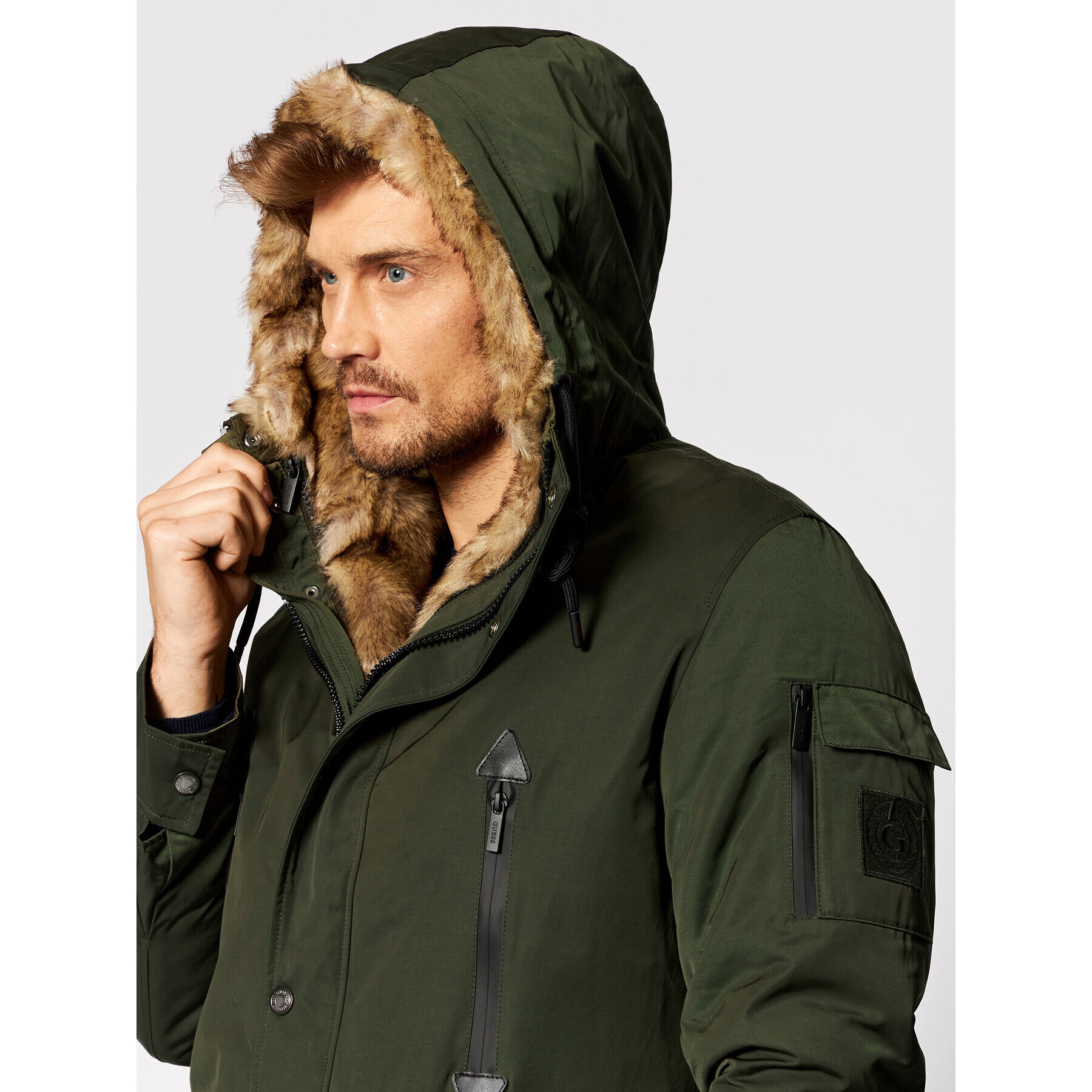 Guess Parka M1BL20 WDMY0 Zelená Regular Fit - Pepit.sk