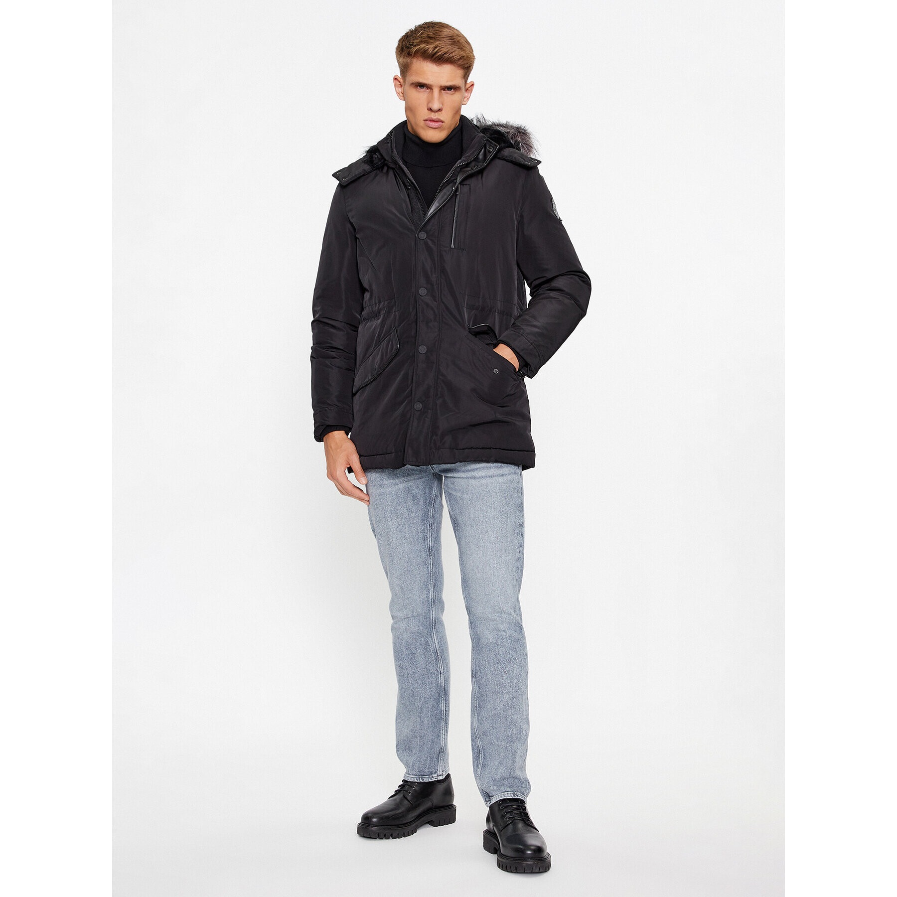 Guess Parka M3BL20 WFOW2 Čierna Regular Fit - Pepit.sk