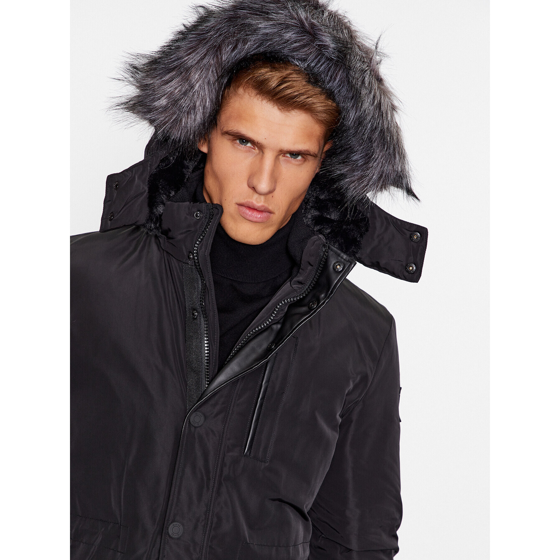 Guess Parka M3BL20 WFOW2 Čierna Regular Fit - Pepit.sk