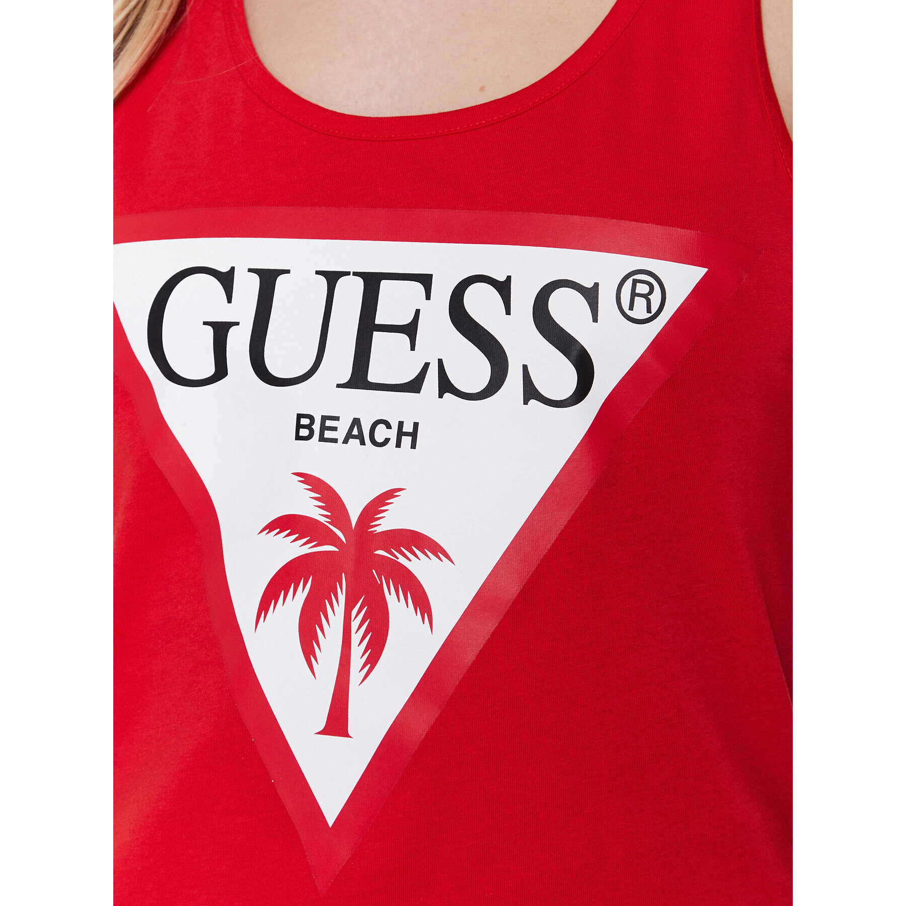 Guess Plážové šaty Logo E3GP03 JA914 Bordová Regular Fit - Pepit.sk