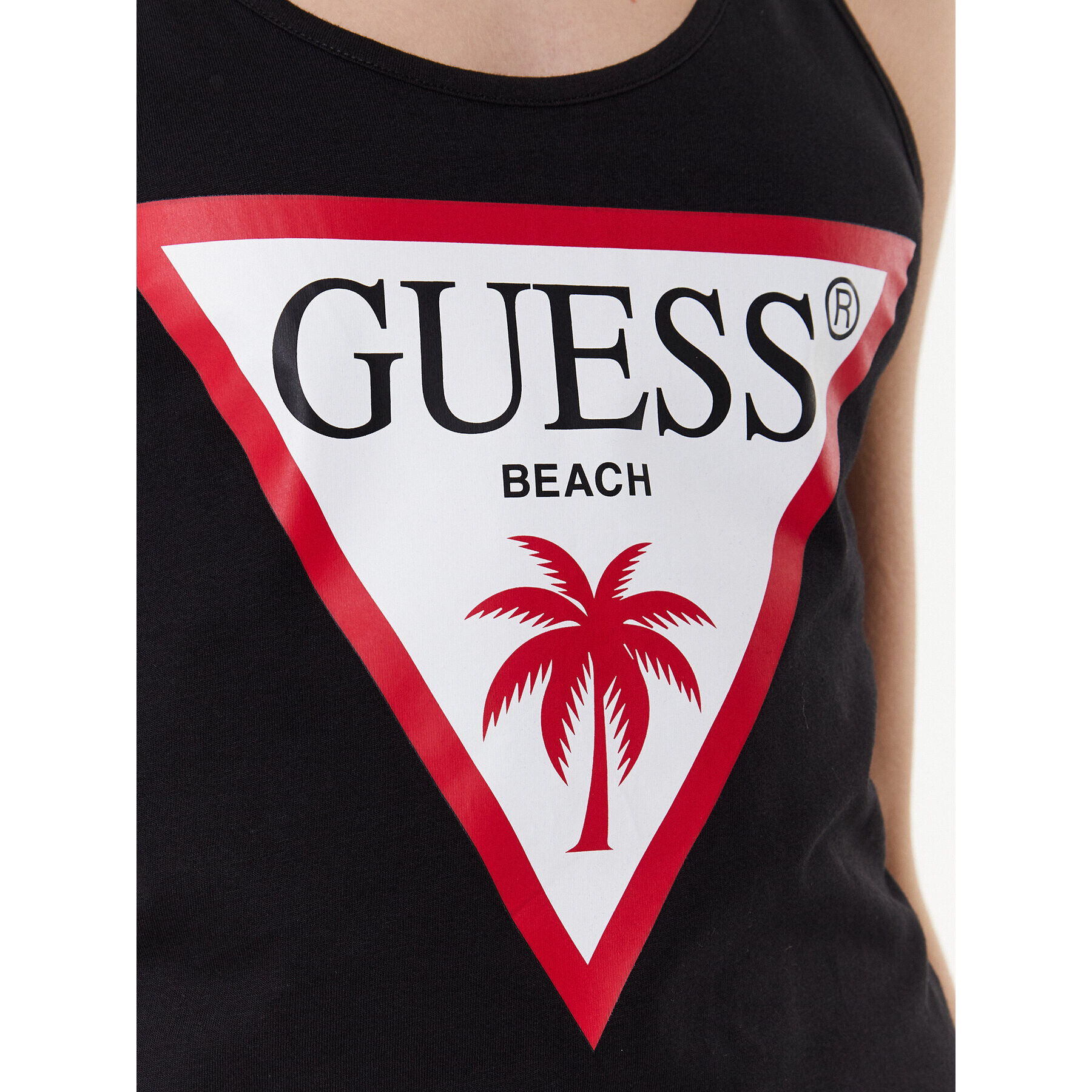 Guess Plážové šaty Logo E3GP03 JA914 Čierna Regular Fit - Pepit.sk